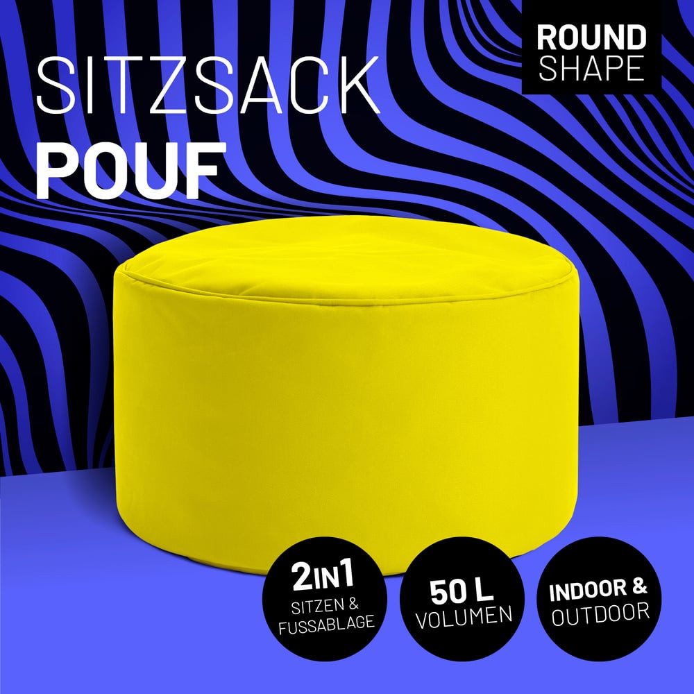 Lumaland Sitzsack Pouf 50L kompakt Hocker, günstig online kaufen