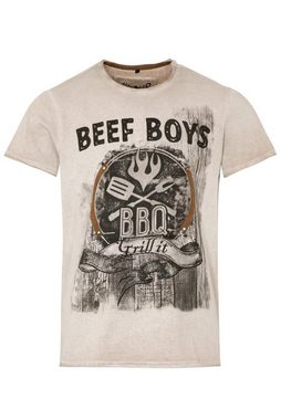 Hangowear Trachtenshirt T-Shirt BEEFBOYS greige