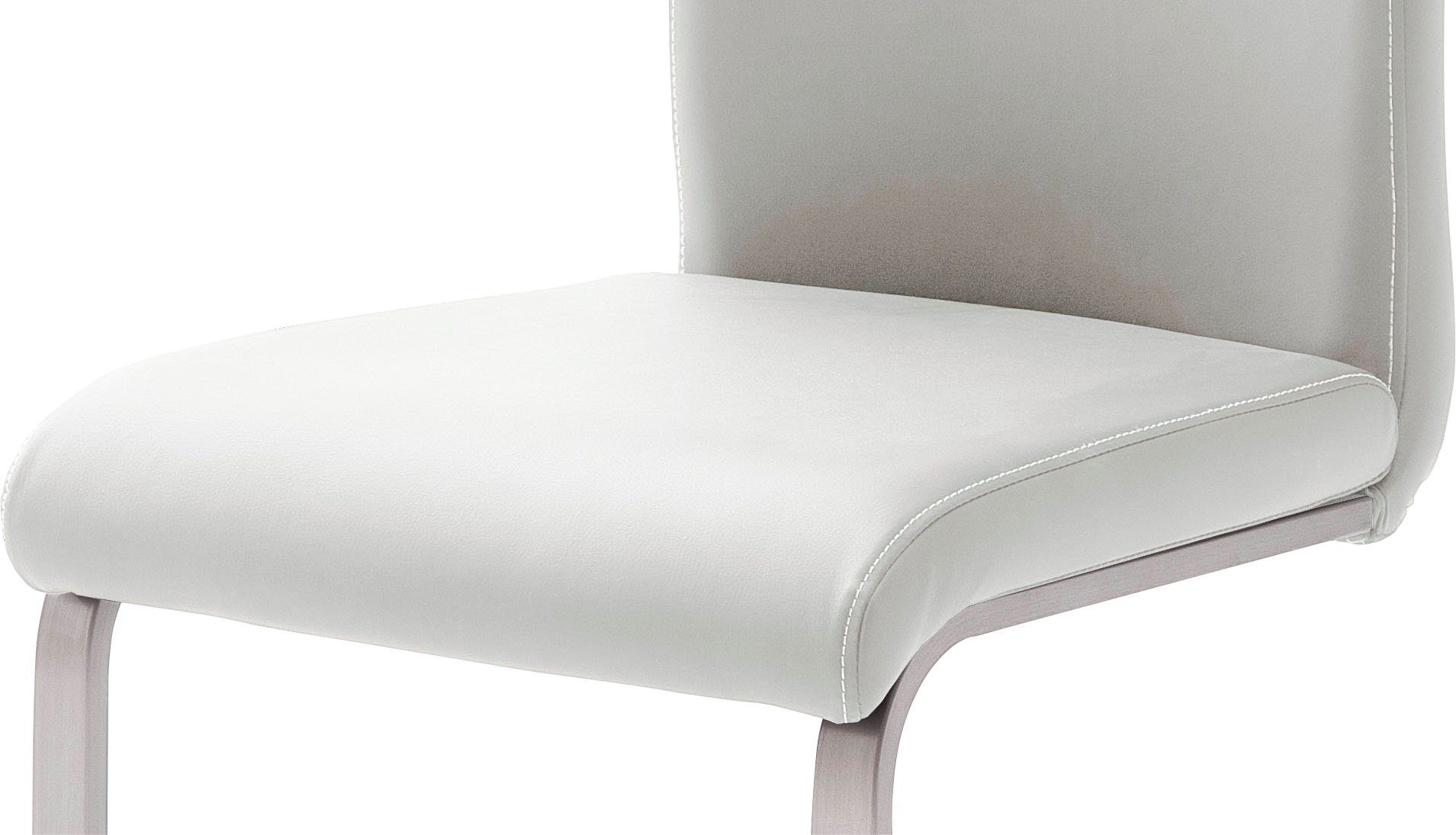 (Set, Stuhl bis furniture 120 kg St), 1 Paulo weiß 4 | MCA belastbar weiß Freischwinger