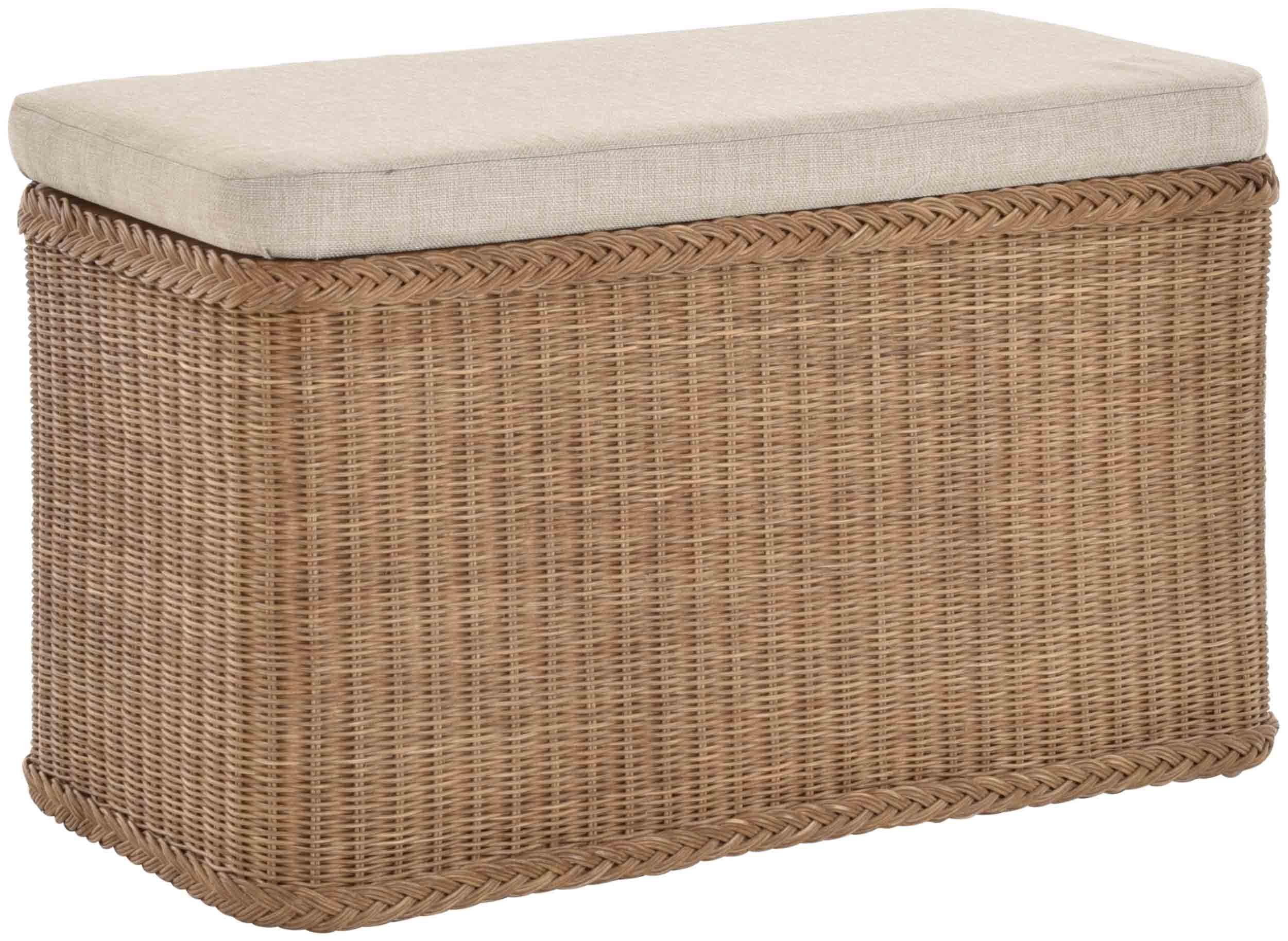 Krines Home Wäschetruhe Rechteckige Truhe Sitztruhe gepolstert mit Deckel N günstig online kaufen