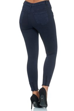 Elara High-waist-Jeans Elara Damen Jeans Stretch High Waist Skinny Slim (1-tlg)
