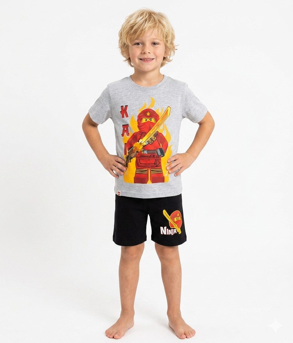 LEGO® Pyjama Lego® NINJAGO Pyjama Shorty Ninja Schlafanzug Jungen + Mädchen Lego Jungen Pyjama