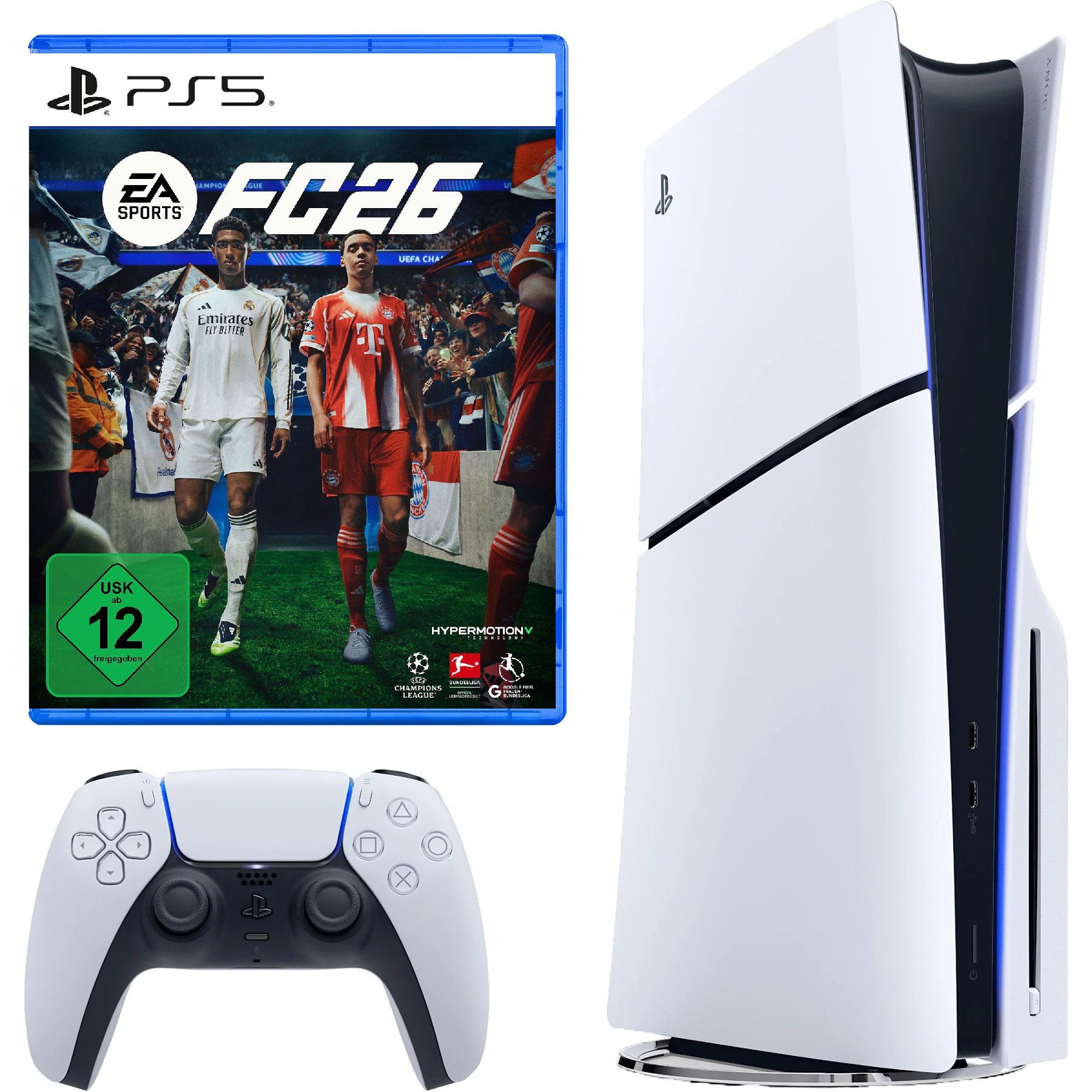 Playstation PlayStation 5 Slim Konsole + FC 26 Disk Bundle PS5 mit Laufwerk