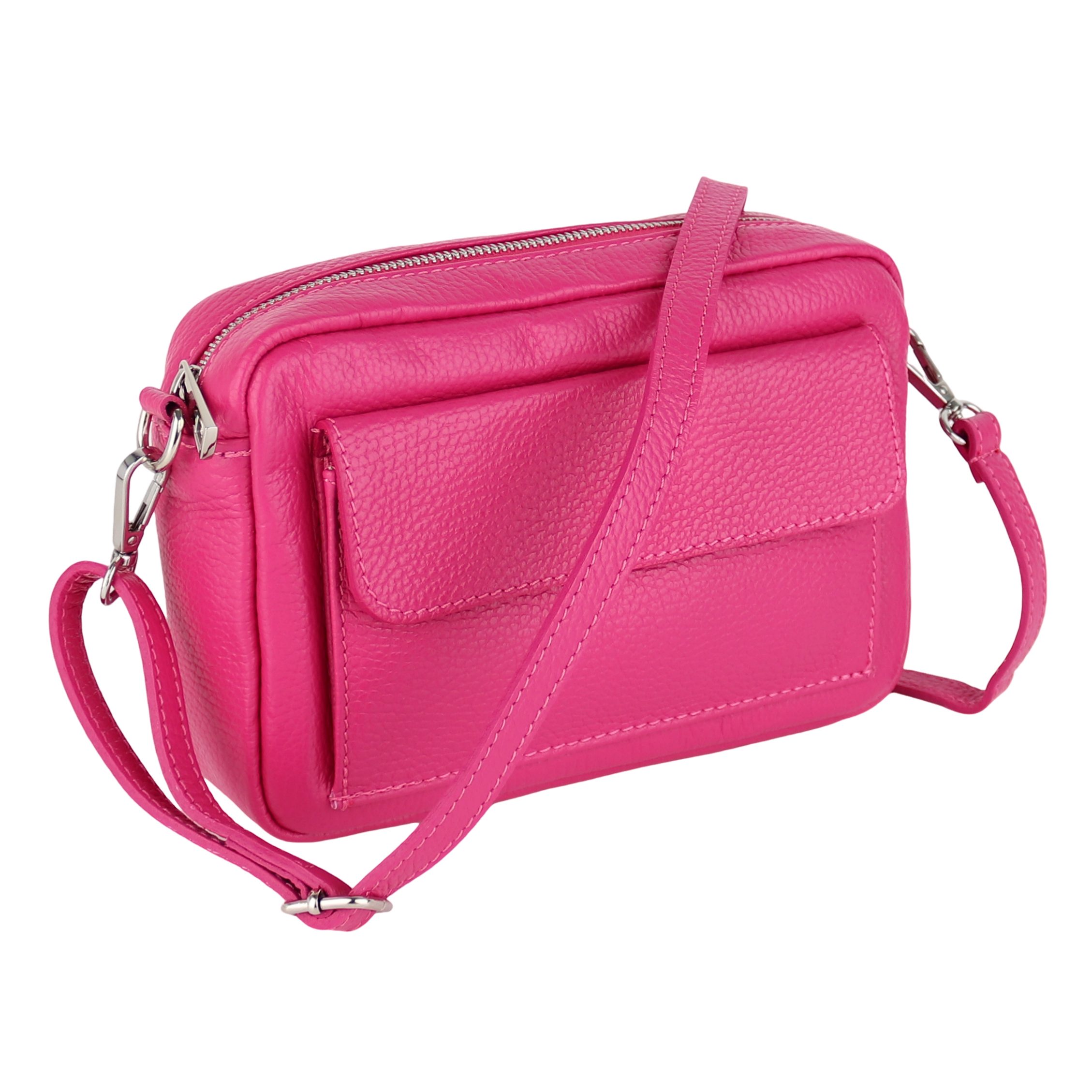 Umhängetasche Damen Crossbody Bag, aus Echtleder,Made in Italy