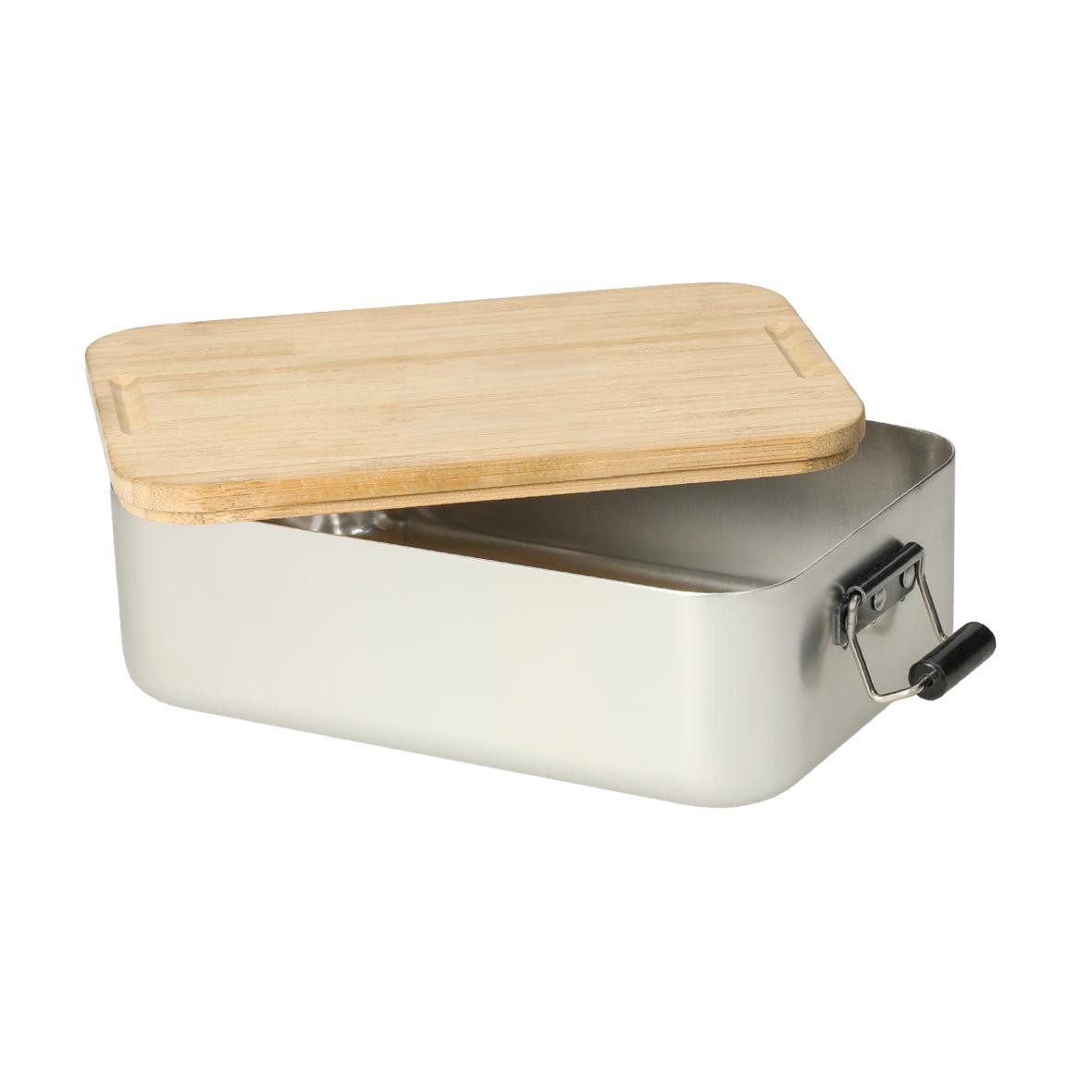 elasto Lunchbox Lunchbox mit Holzdeckel - Brotdose für Kinder & Erwachsene