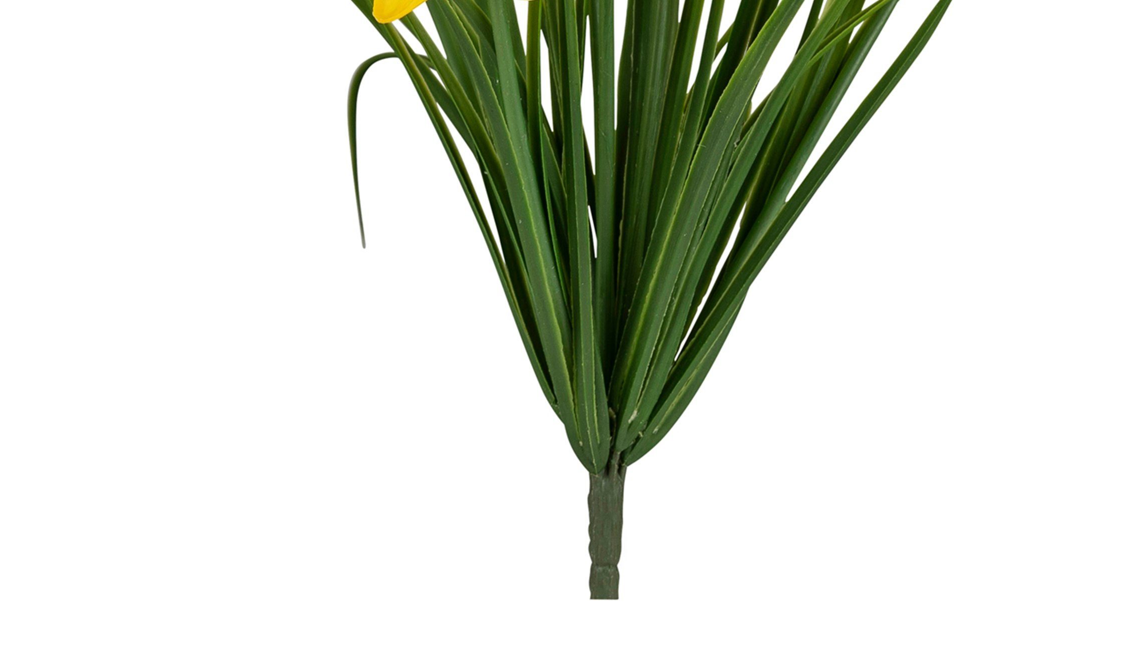 Kunstblume künstlicher Kunstpflanze, blühender 17x40cm dekojohnson, cm 40 Höhe Narzissen-Strauß