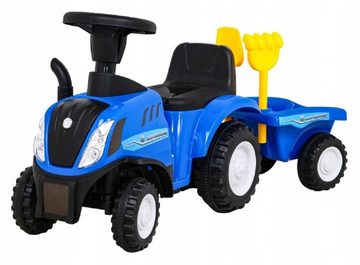 COIL Rutscherauto Kindertraktor, New Holland Traktor,Traktor mit Anhänger,ab 12 Monaten, Licht- und Soundfunktionen