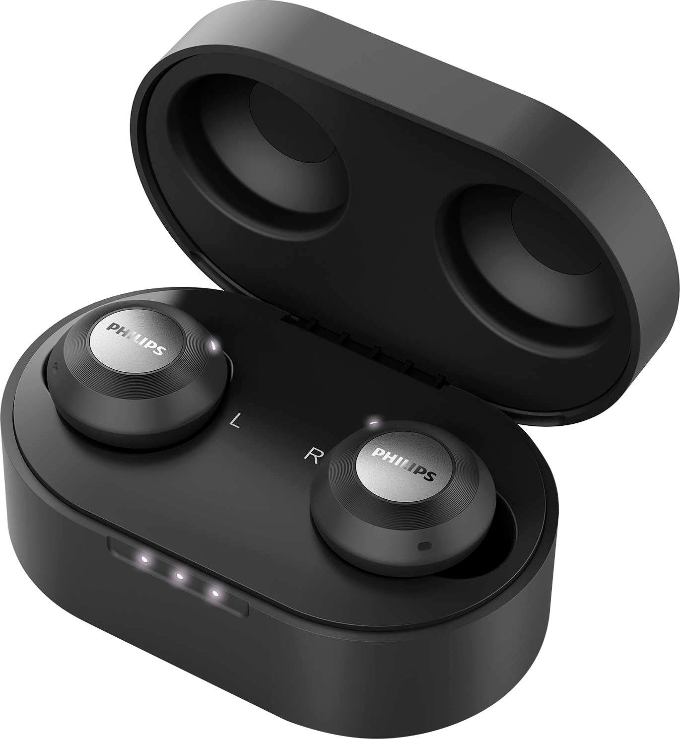 Google (ANC), Steuerung Anrufe HSP) (Active und True Wireless, In-Ear-Kopfhörer integrierte Bluetooth, A2DP für Cancelling TAT8505BK/00 Assistant, Bluetooth, Musik, Philips Noise Sprachsteuerung, AVRCP