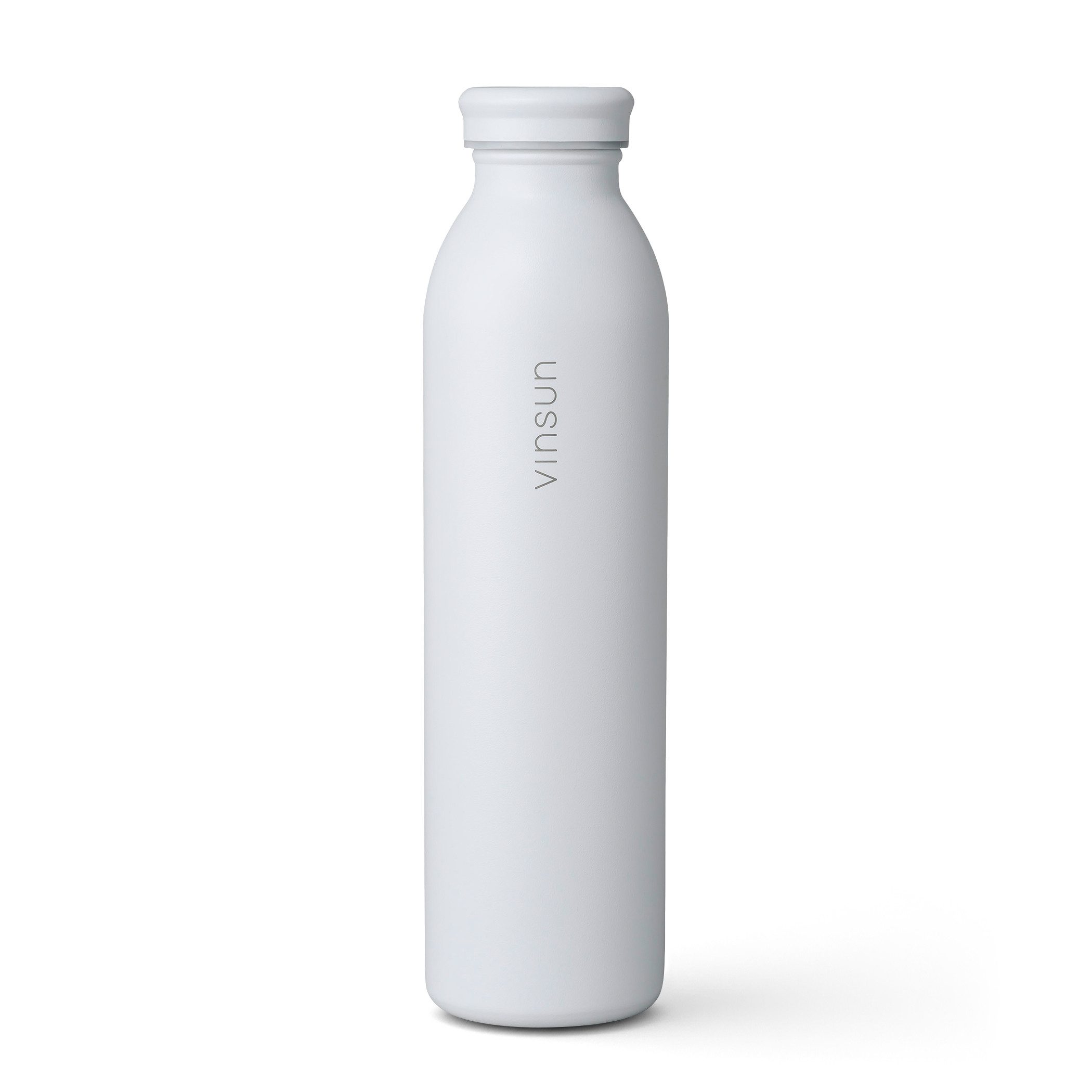 Vinsun Isolierflasche Edelstahl Flasche 600ml, Thermoflasche doppelwandig isoliert BPA frei, Auslaufsicher, Kohlensäure geeignet, bruchsicher, Kalt- & Heißgetränk