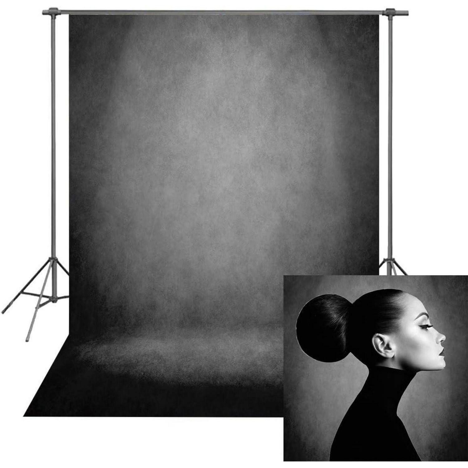 LuxusKollektion Hintergrundtuch Retro Abstrakt Grau Porträt Fotografie Hintergrund Vinyl 150x210cm