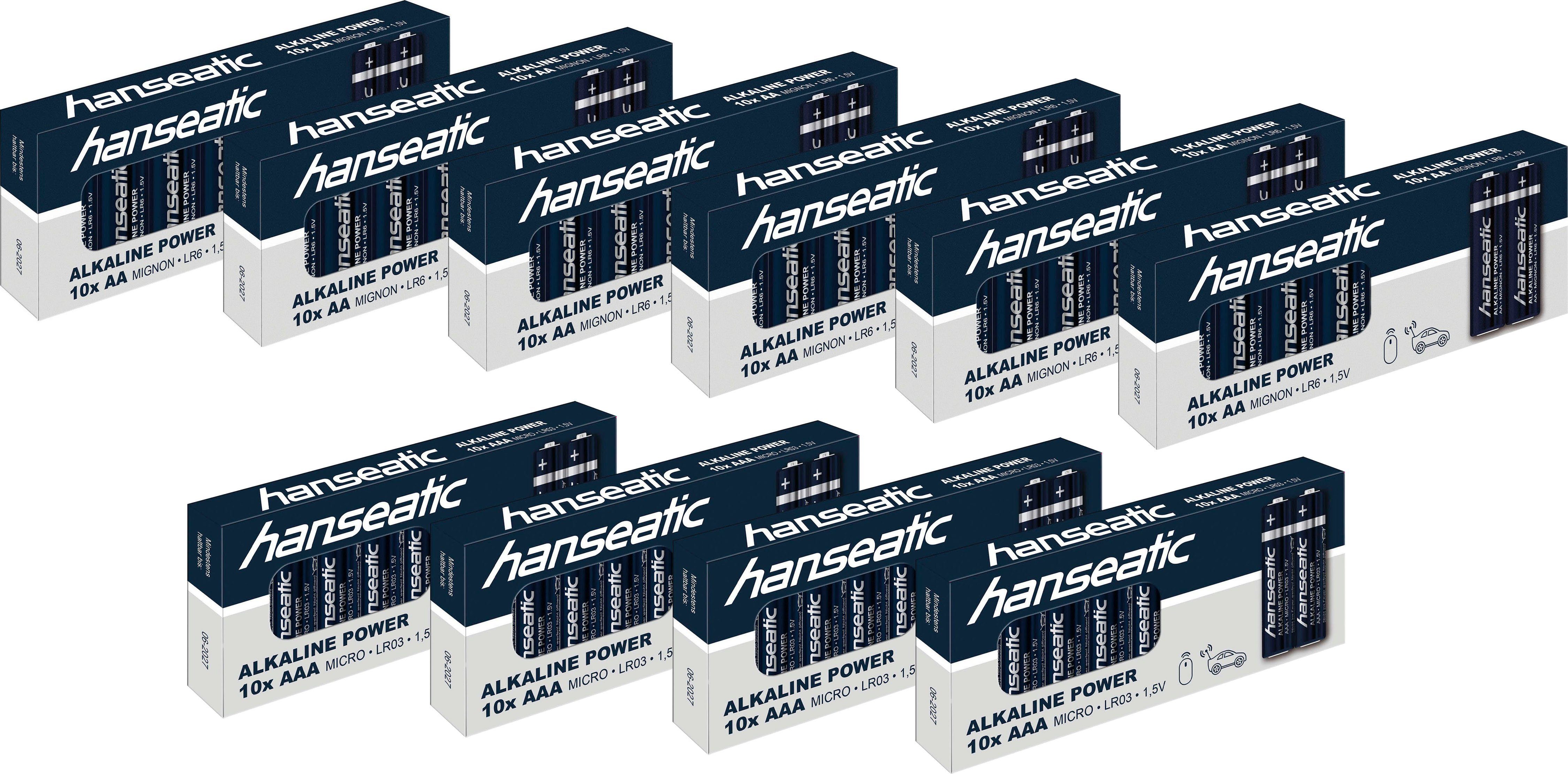 Hanseatic Batterie Set 60 + 40 Stück Batterie