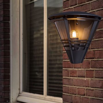 etc-shop Außen-Wandleuchte, Leuchtmittel nicht inklusive, Wandleuchte anthrazit Außenlampe Garten Fassadenleuchte, Aluminium