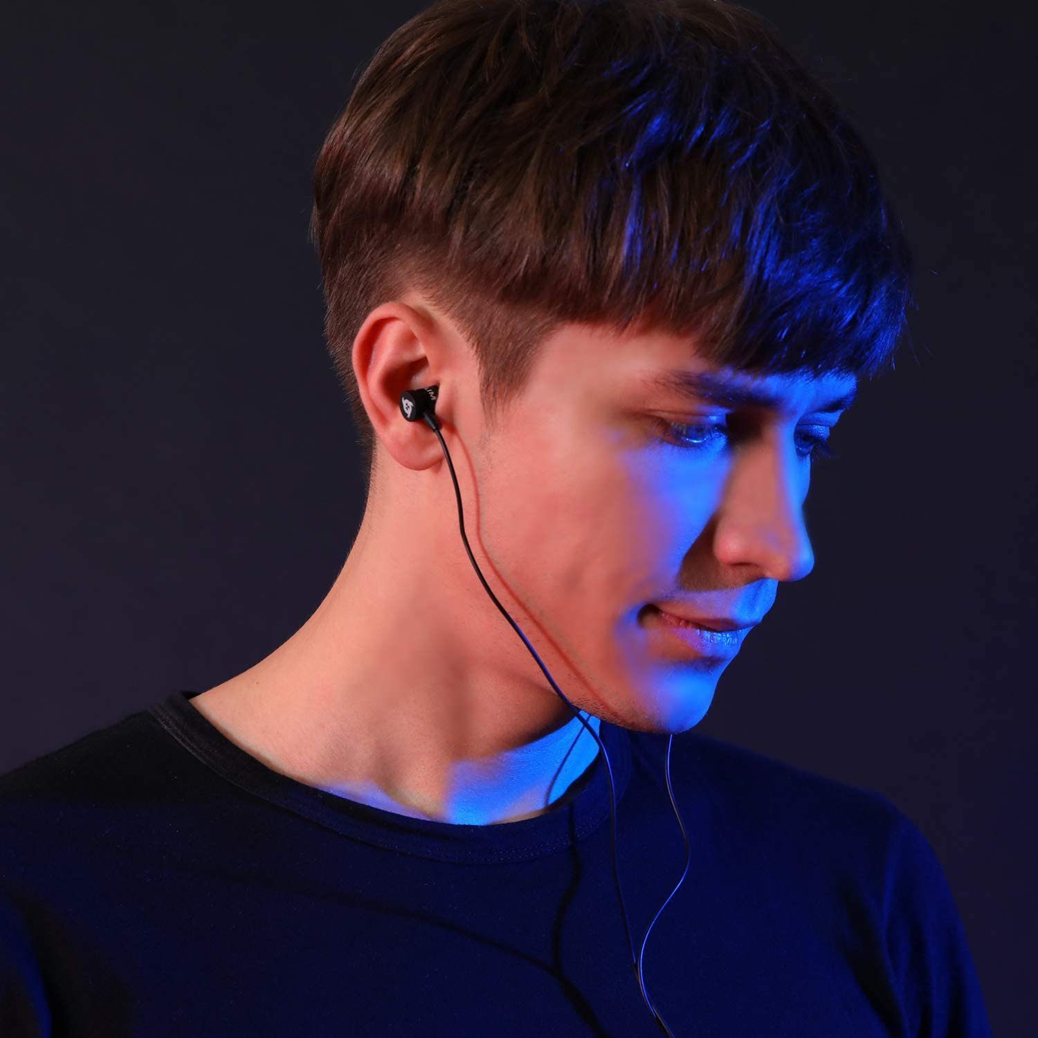 KLIM Fusion In-Ear-Kopfhörer (3,5mm Stöpsel) Schwarz Foam Klinkenanschluss, Memory