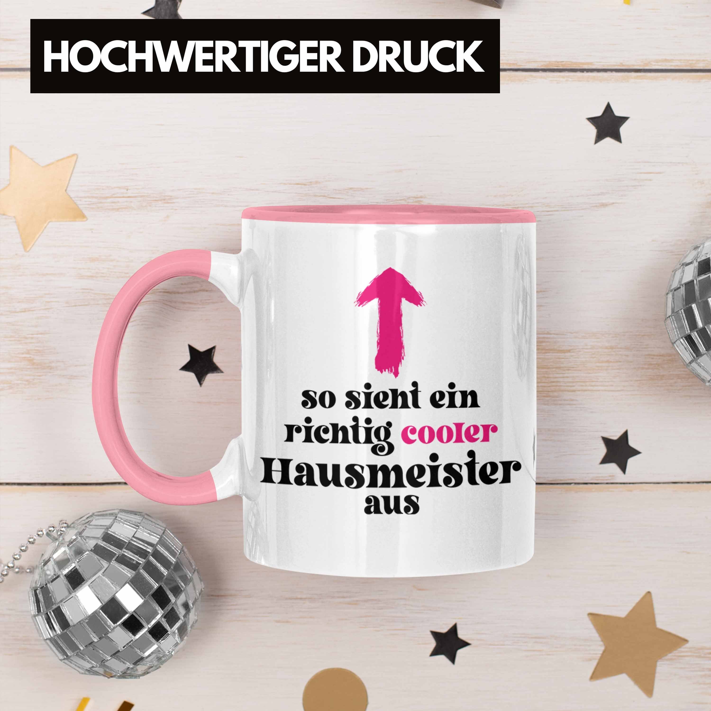 Trendation Tasse - Rosa Haustechniker Lustig Hausmeister Lustiges Tasse Geschenke Spruch Trendation