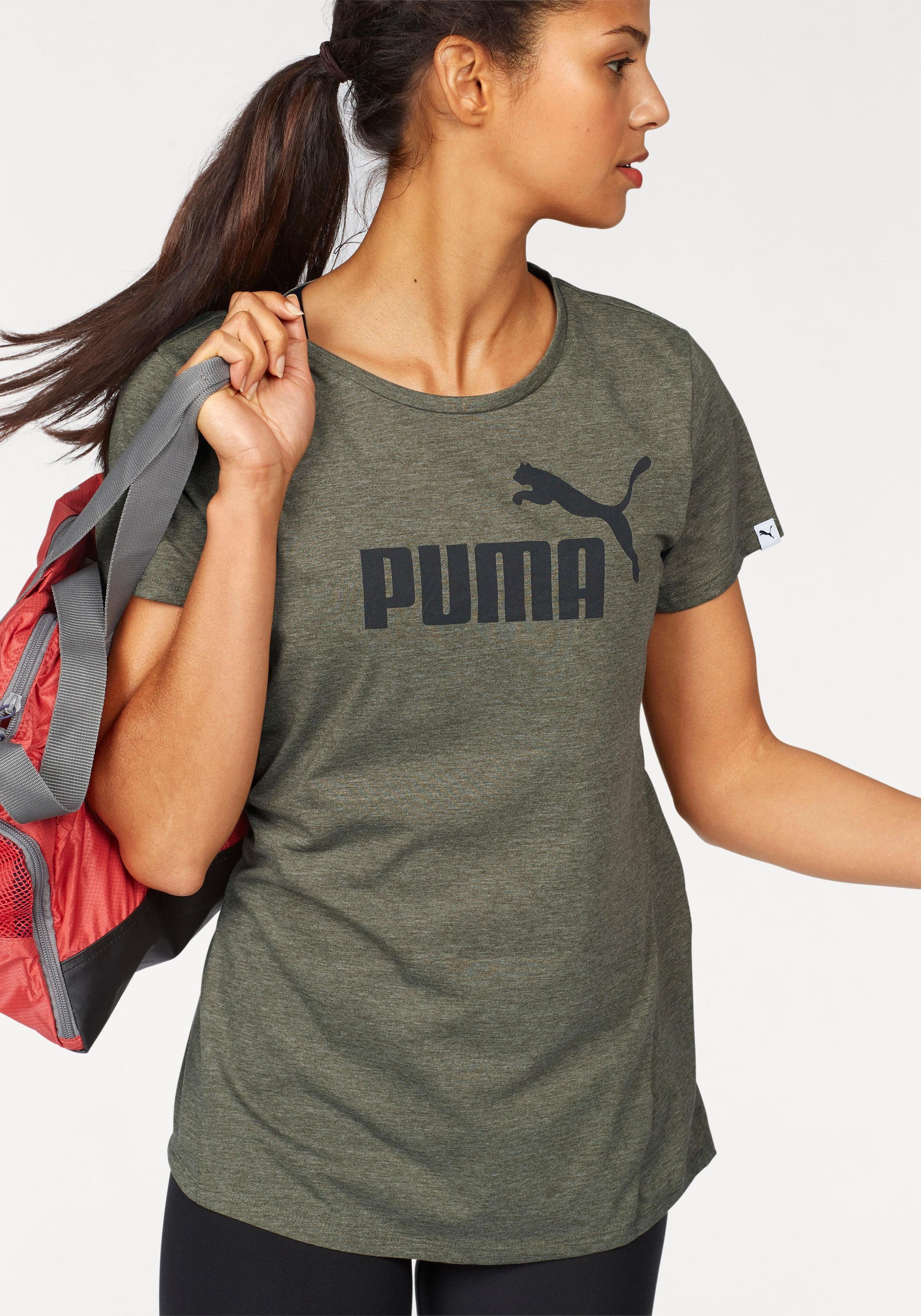 puma active logo heather tee