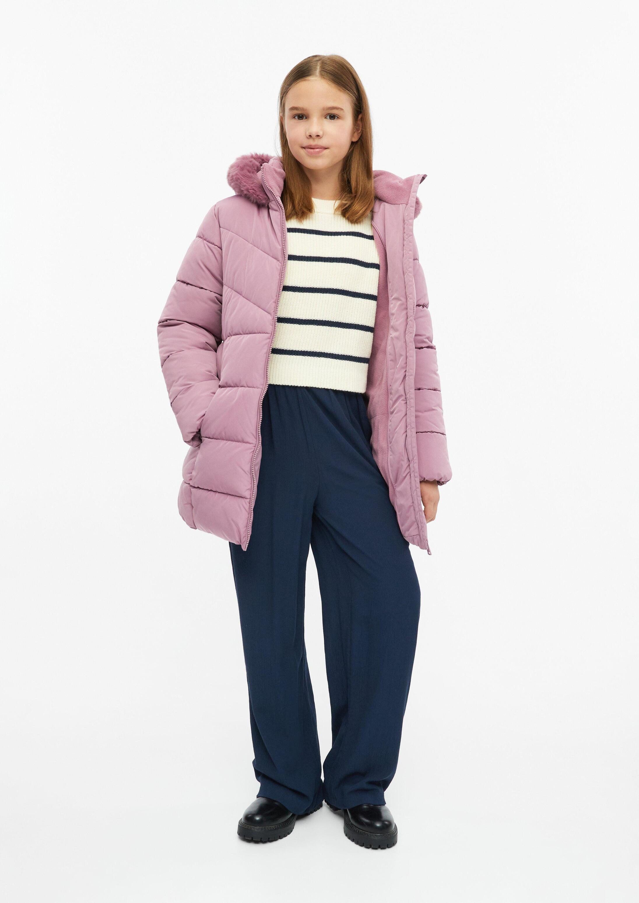 s.Oliver Winterjacke Outdoor-Mantel Wetterfester Wintermantel mit Plüsch-Detail – Bild 3 von 5
