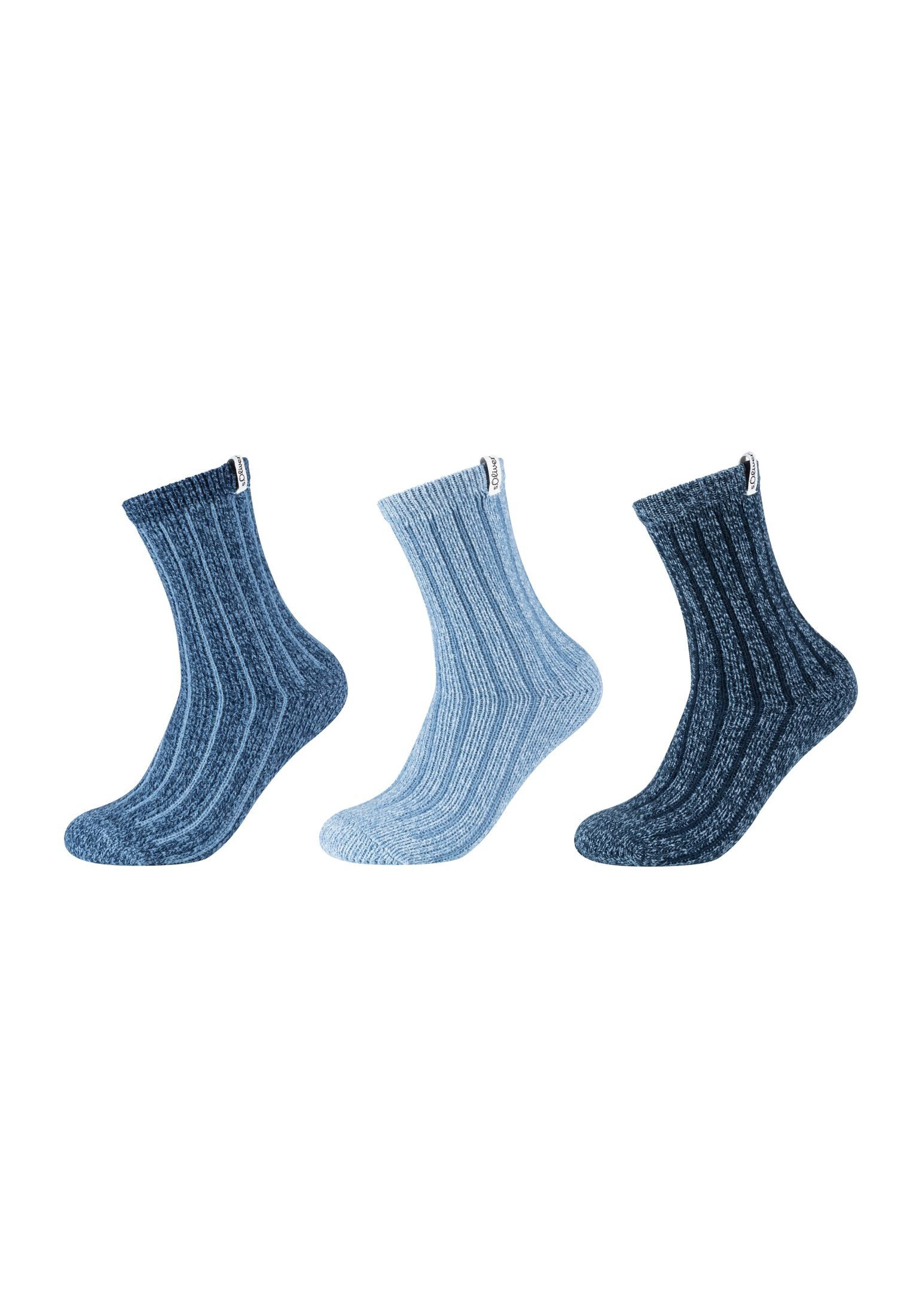 S.Oliver Sneakersocken 3er Pack Unisex – Weiche Baumwolle, Elastische Bündchen