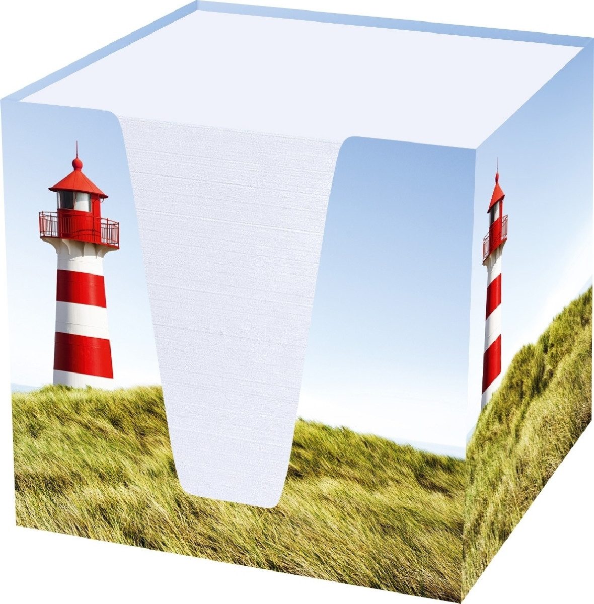 RNK Verlag Notizzettel Notizklotz Leuchtturm 70 g/qm 92x92x92mm weiß 900 Blatt
