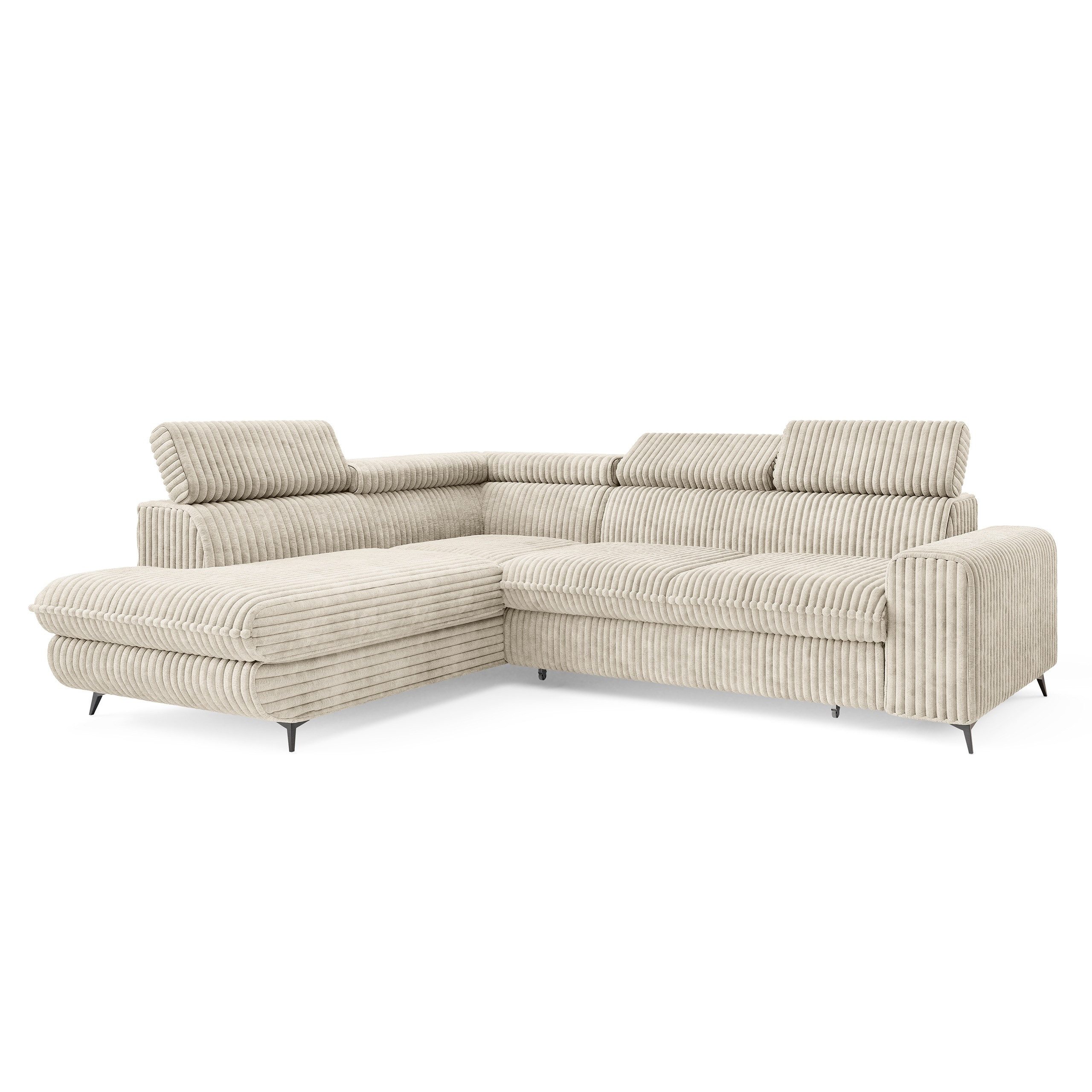 Masseno Ecksofa VELISS mit Schlaffunktion L-Form, Sofa mit Bettkasten