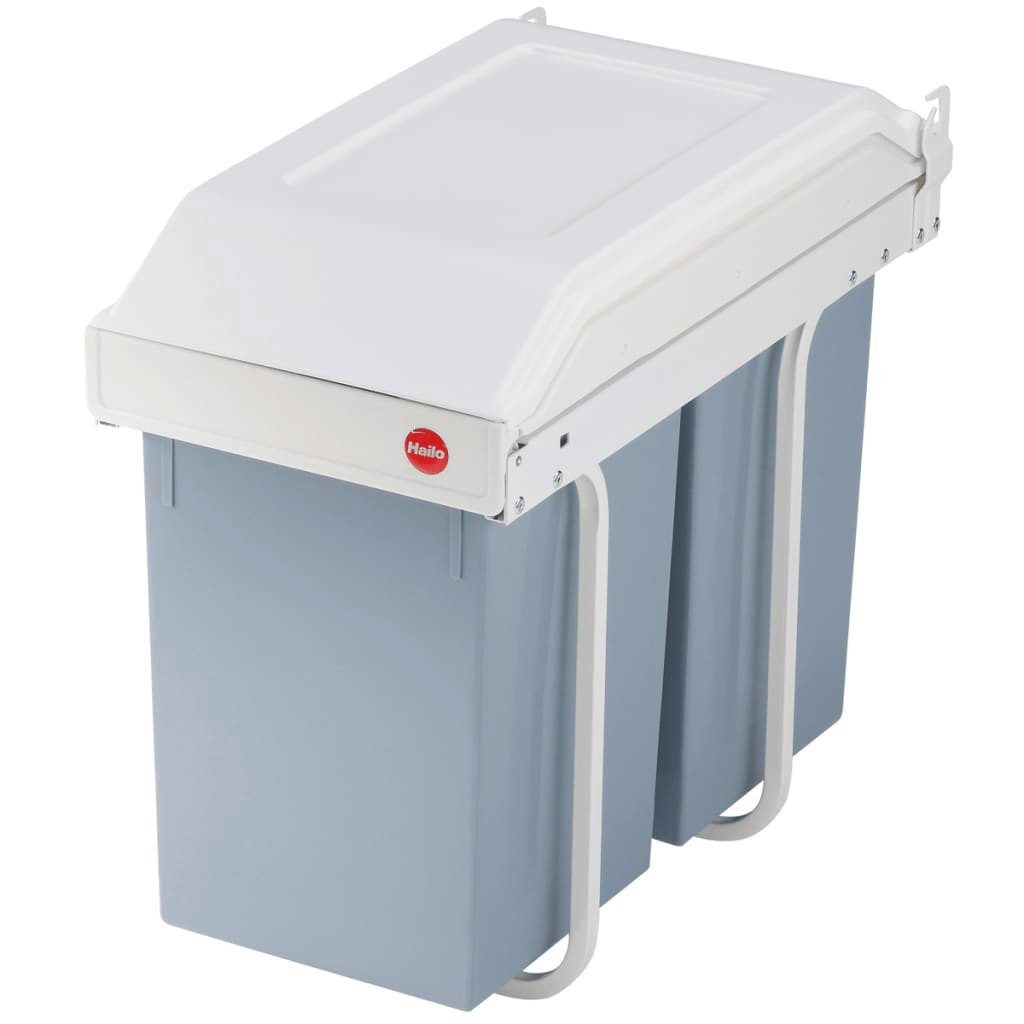 Hailo Mülleimer Schrank-Mülleimer Multi-Box Duo 2×14 L Cremeweiß Размер L 3659-001