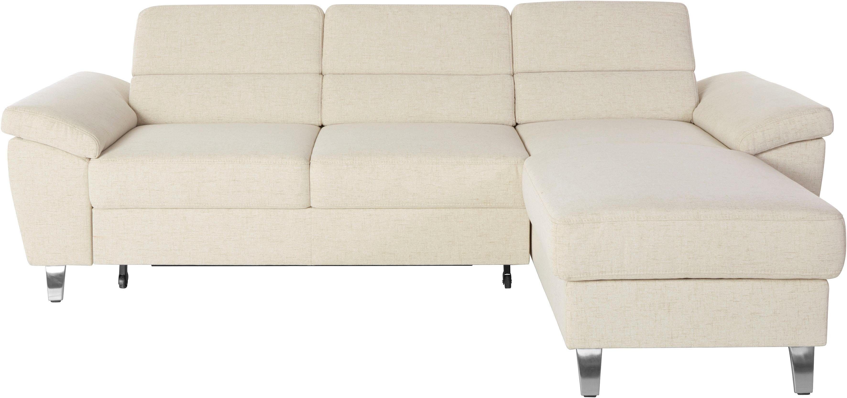 sit&more Ecksofa "Sorano L-Form", wahlweise mit Bettfunktion und Bettkasten günstig online kaufen