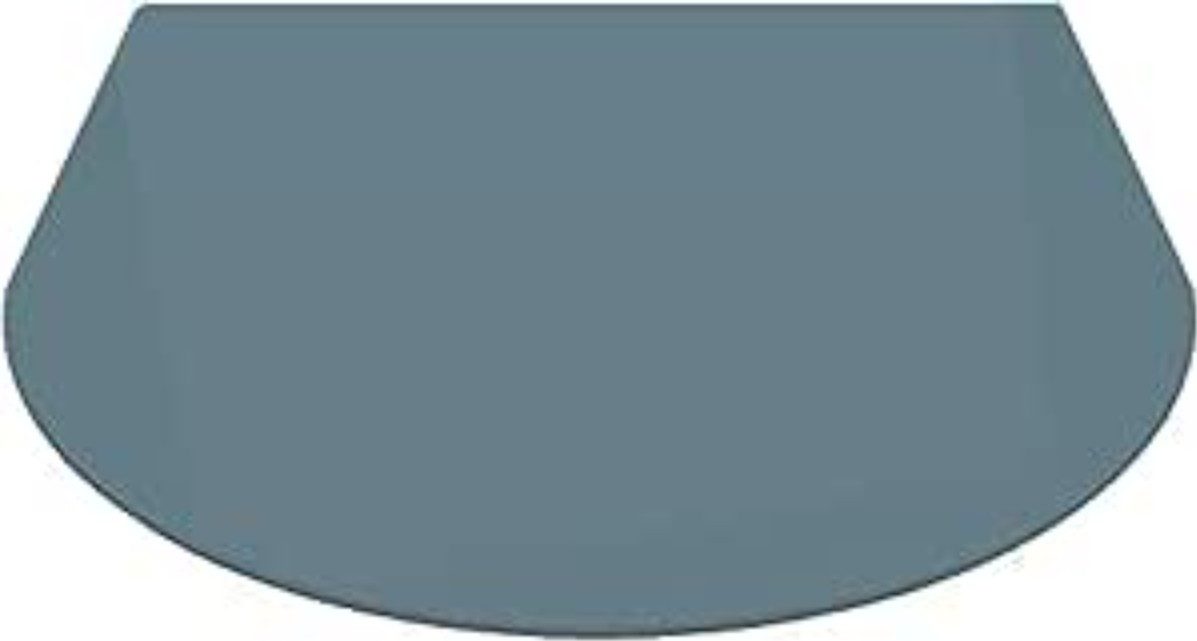 ECOfoxx Bodenschutzplatte Rundbogen 100x120cm grau - Funkenschutzplatte Kaminbodenplatte, Form: Rundbogen / Zunge, ohne Silikondichtung, Glas anthrazitgrau 1000x1200mm
