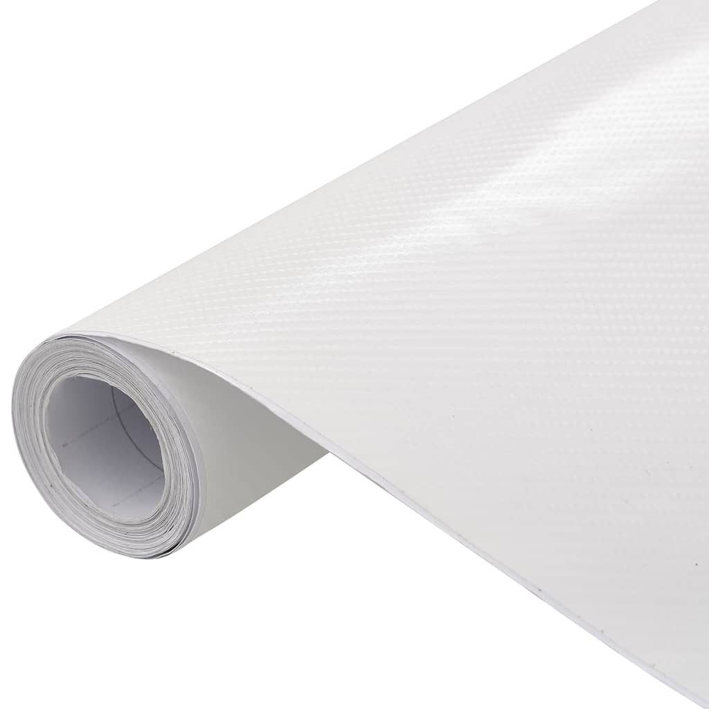 vidaXL Aufkleber Autofolien 2 Stk. 4D Weiß 100x150 cm+50x150 cm, (2tlg), 2x Autofolie 4D Weiß 100x150cm+50x150cm Selbstklebend Auto Klebefolie