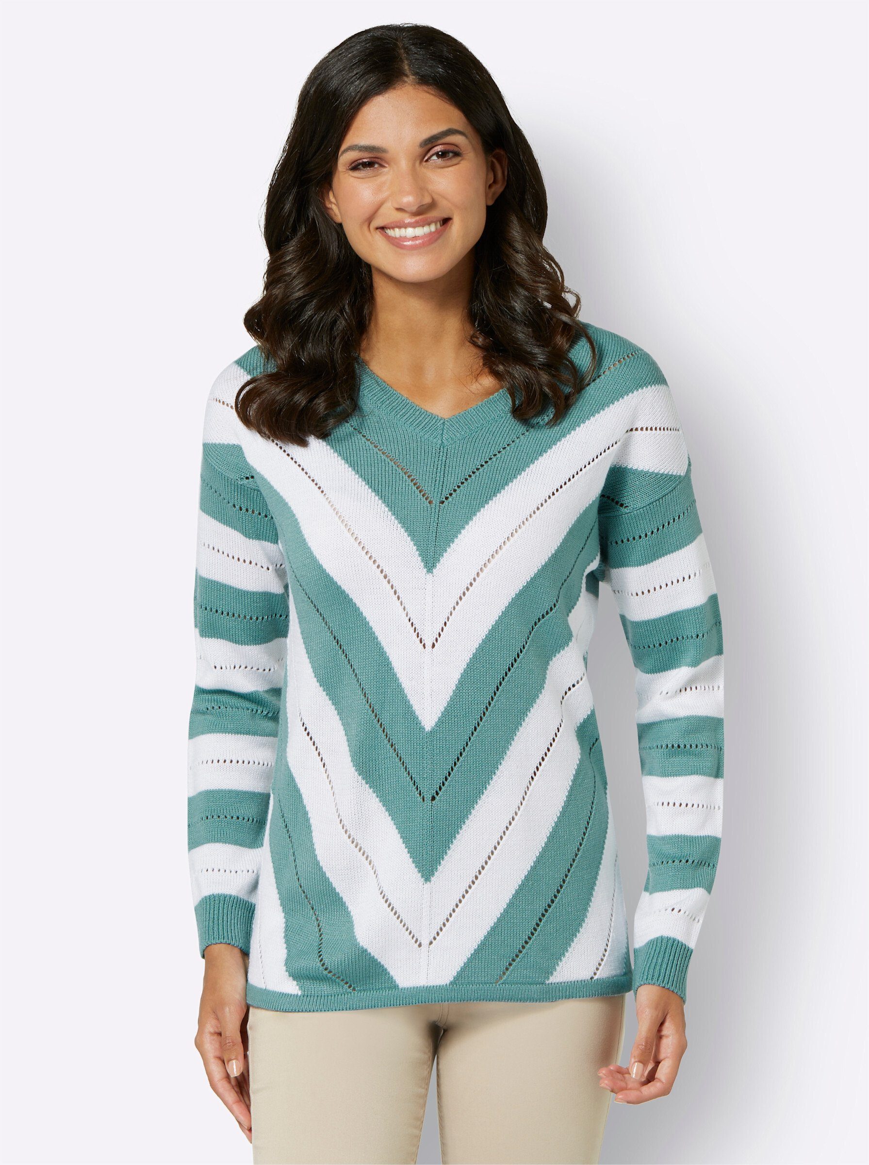 Strickpullover V-Ausschnitt-Pullover