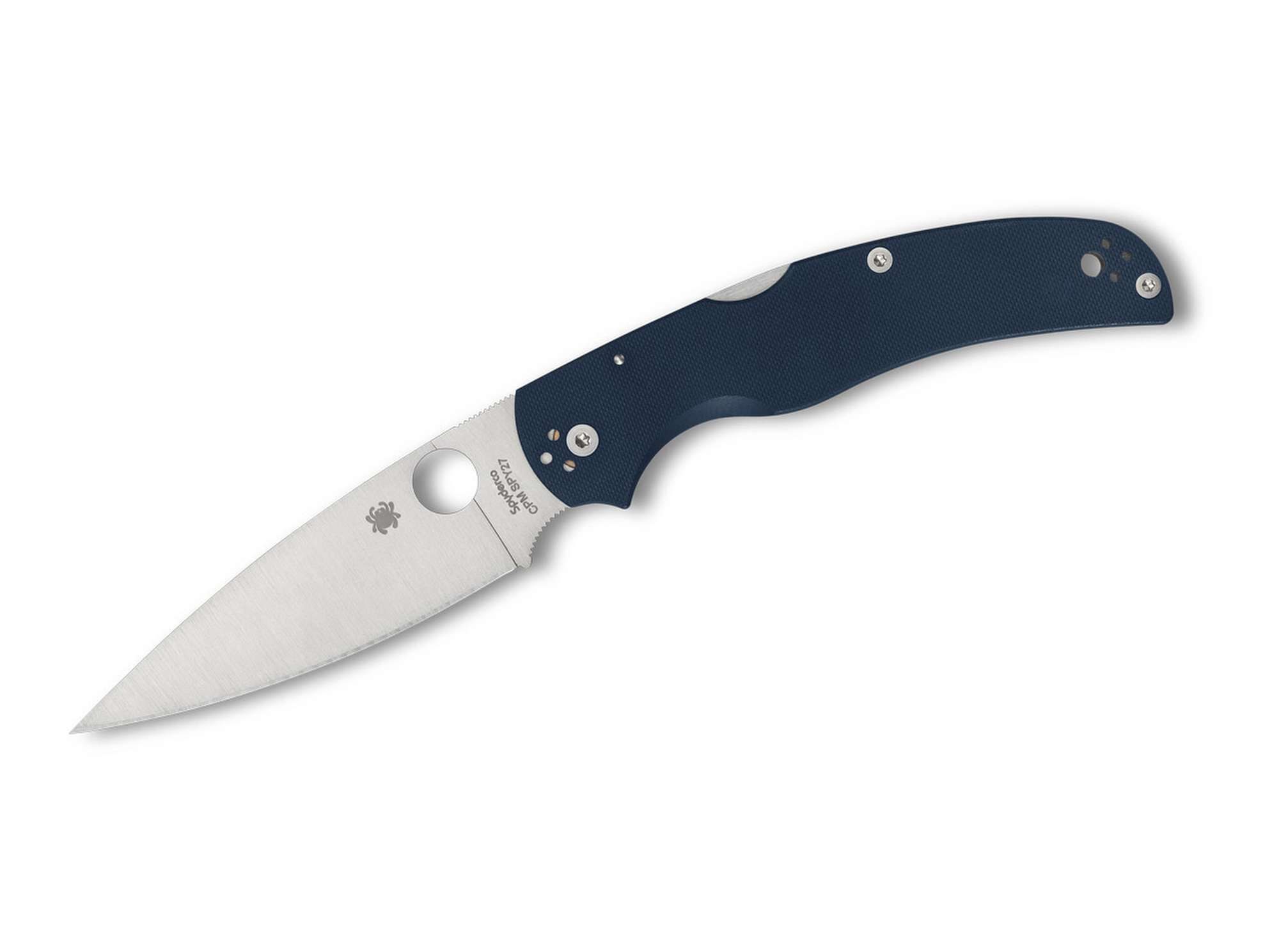 Spyderco Taschenmesser Spyderco Native Chief Blue G10 CPM-SPY27 PlainEdge