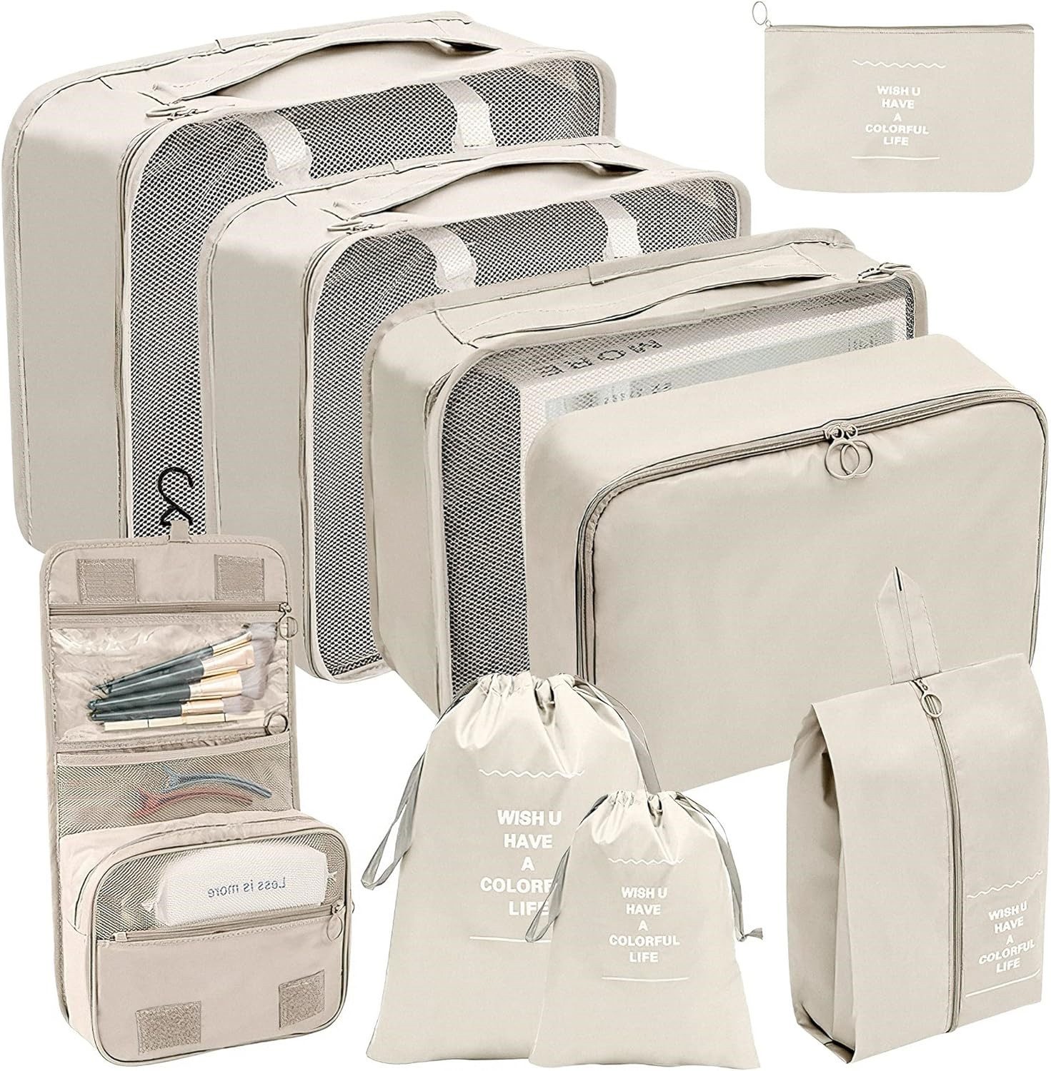 Heyork Кейсы органайзеры Кейсы органайзеры 9-teilig Packing Cubes Wasserdichte für Reise Urlaub