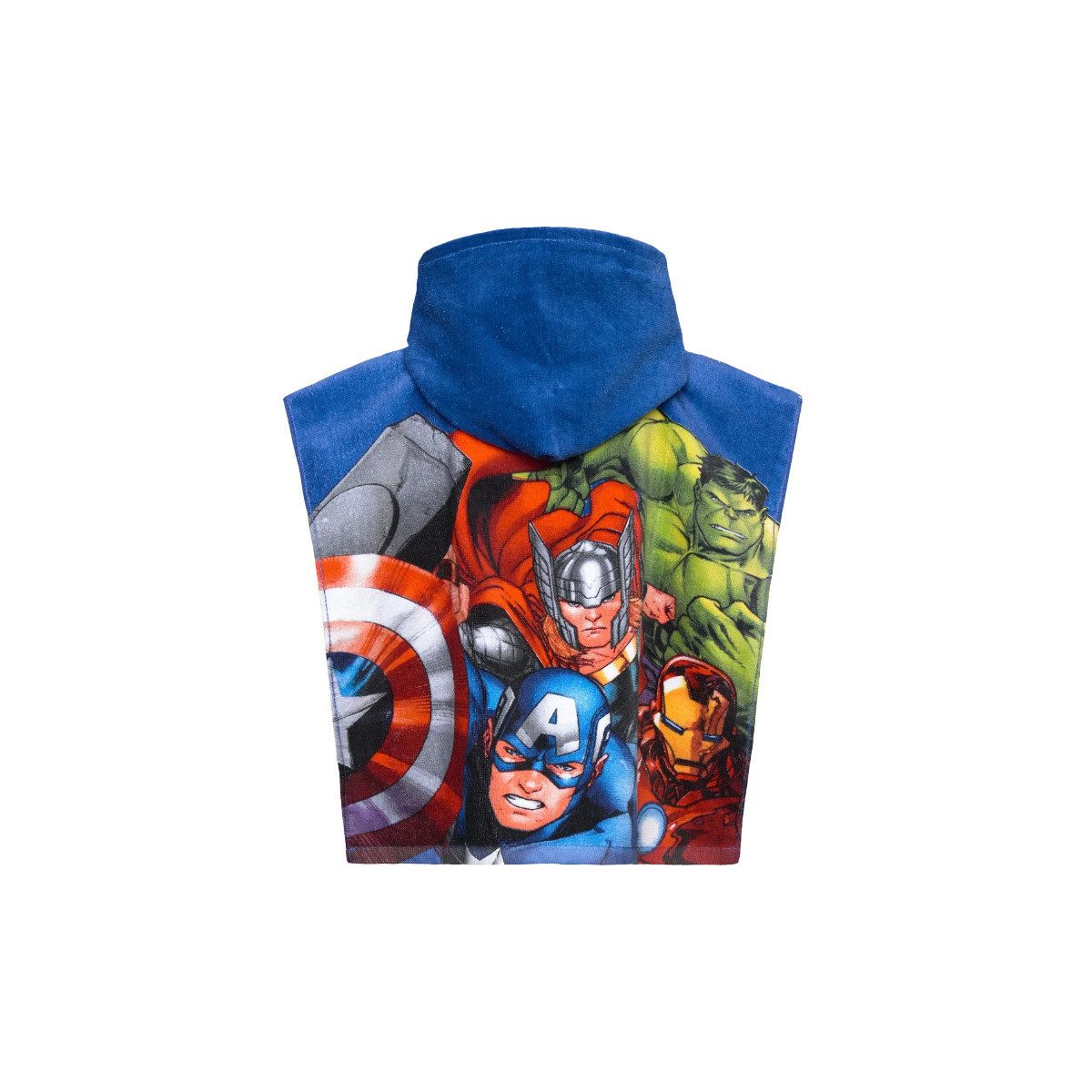 MARVEL Badeponcho Avengers Unisex Kinder, Lang, Frottee, Keine / nicht relevant, Schlupf, Badeponcho, Bademantel, Badehandtuch, Badetextilien, Cardigan