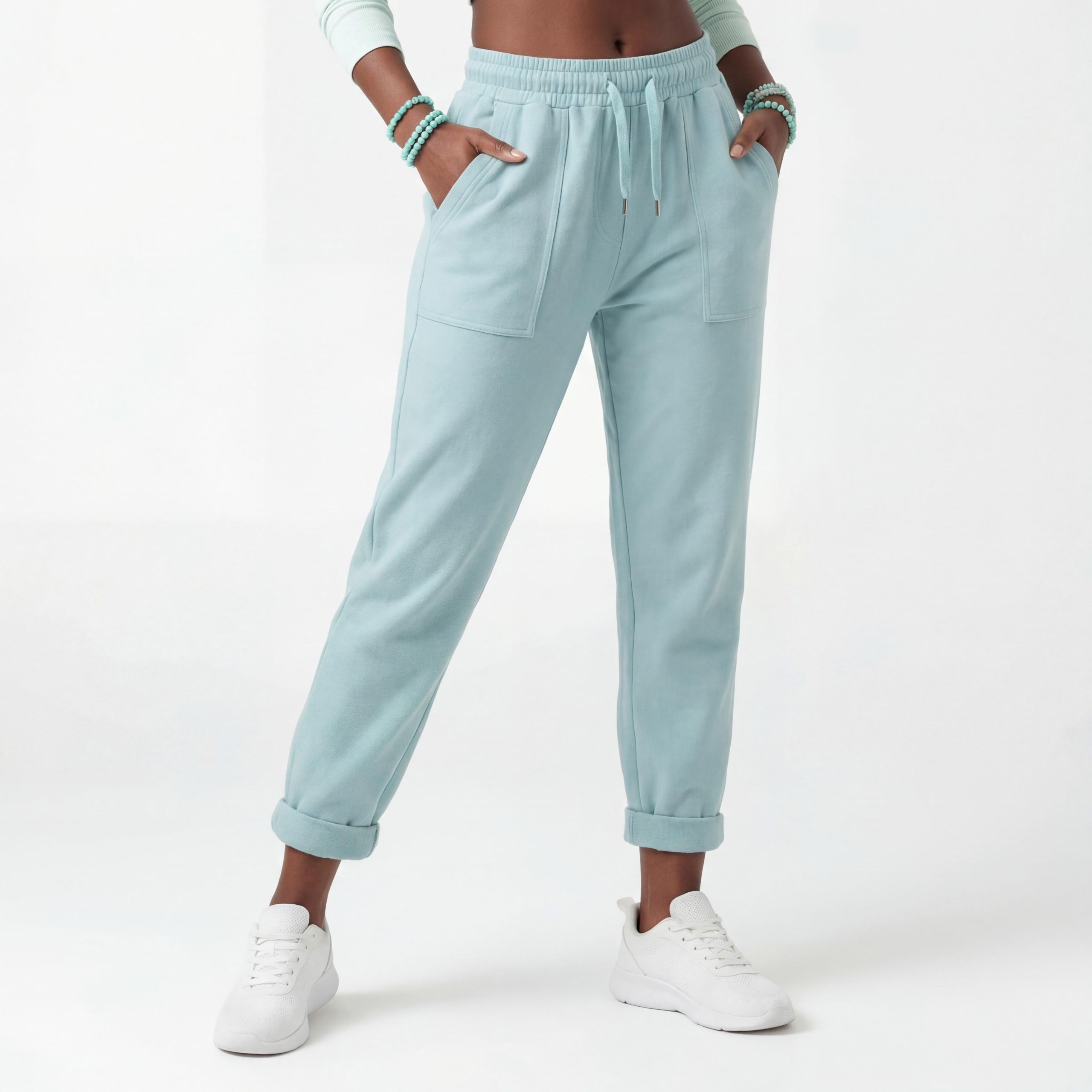 Jogginghose Schlupfhose Damen Loungehose Baumwolle Relaxed Fit Jogg Pants