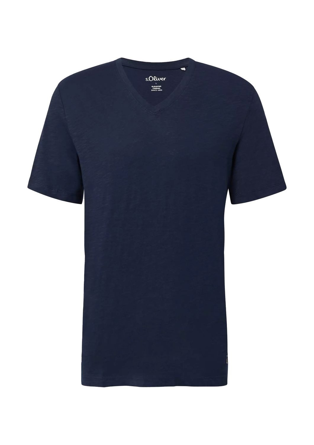 s.Oliver T-Shirt T-Shirt Henley-Ausschnitt, kurzarm, Flammgarn