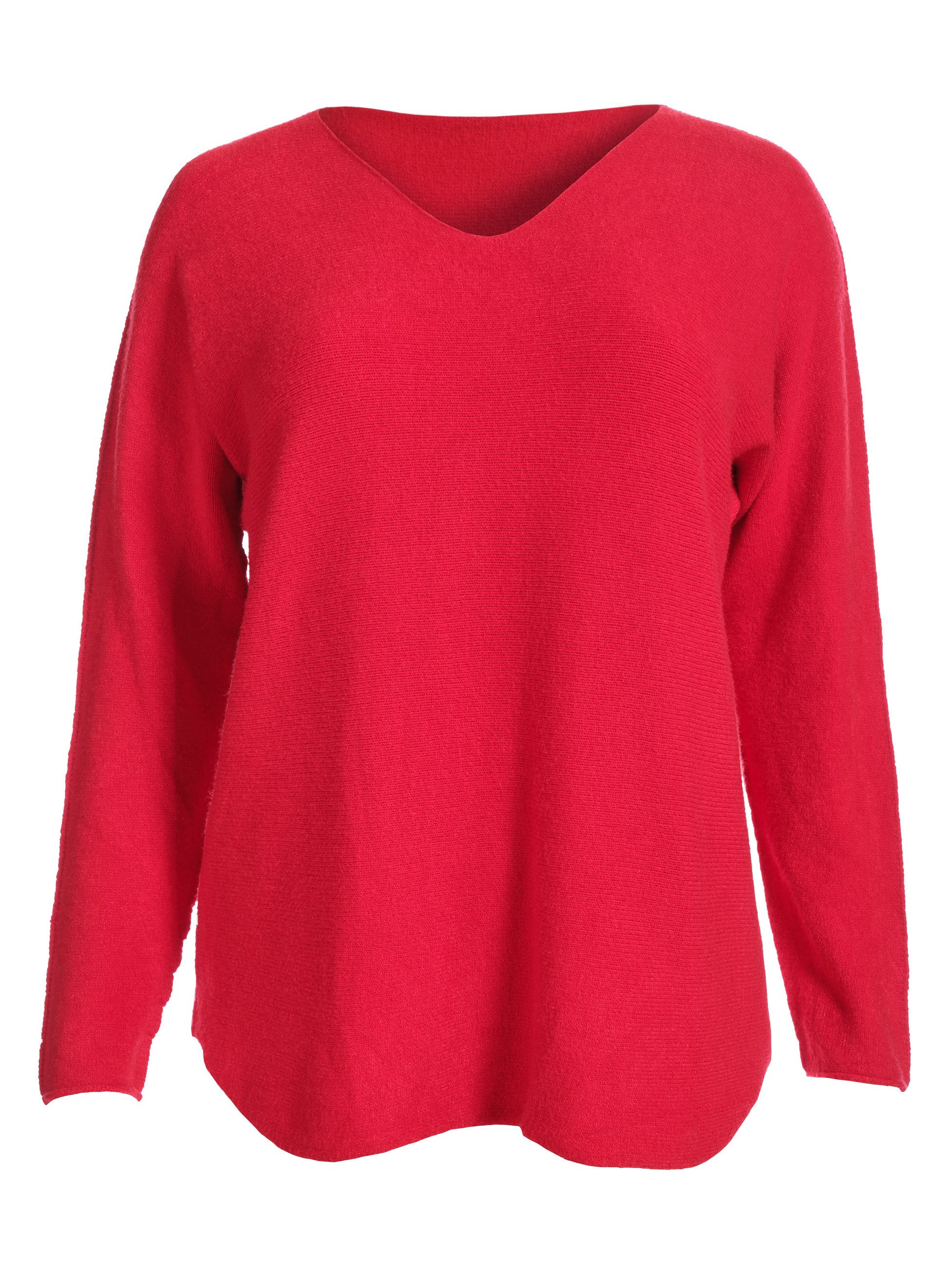 PEKIVESSA Strickpullover V-Ausschnitt-Pullover Langarm Gerader Schnitt, günstig online kaufen