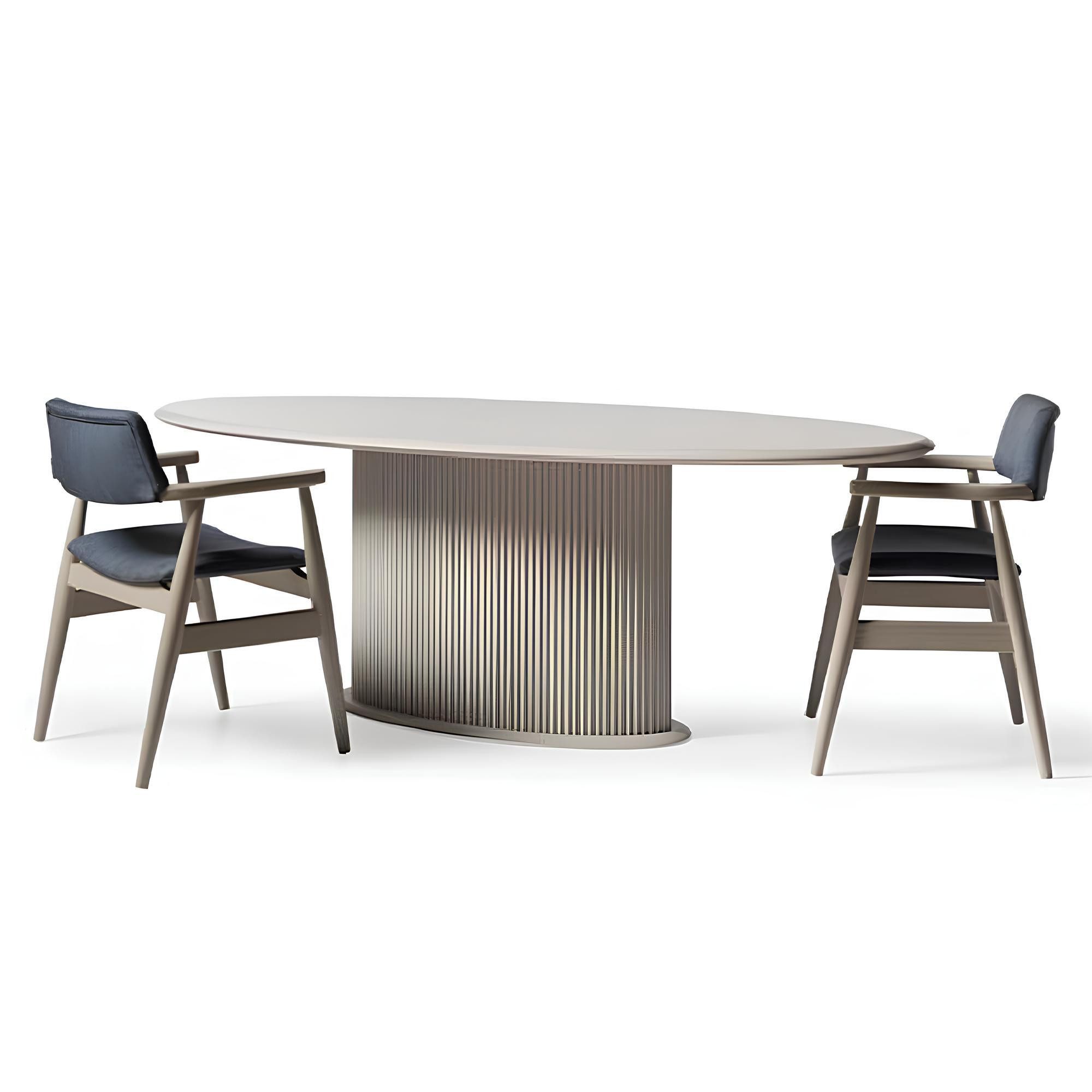 Xlmoebel Essgruppe Luxuriöse Essgruppe in Beige mit elegantem Esstisch und Stühlen, (7-teilig, 7-tlg., Set 7tlg Esszimmer (Esstisch + 6x Stühle), Hergestellt in Europa