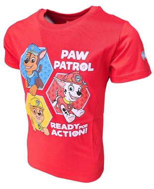 PAW PATROL T-Shirt READY FOR ACTION (2-tlg) 2er Pack Jungen Kurzarmshirt mit 3D Logo Gr. 98- 128 cm