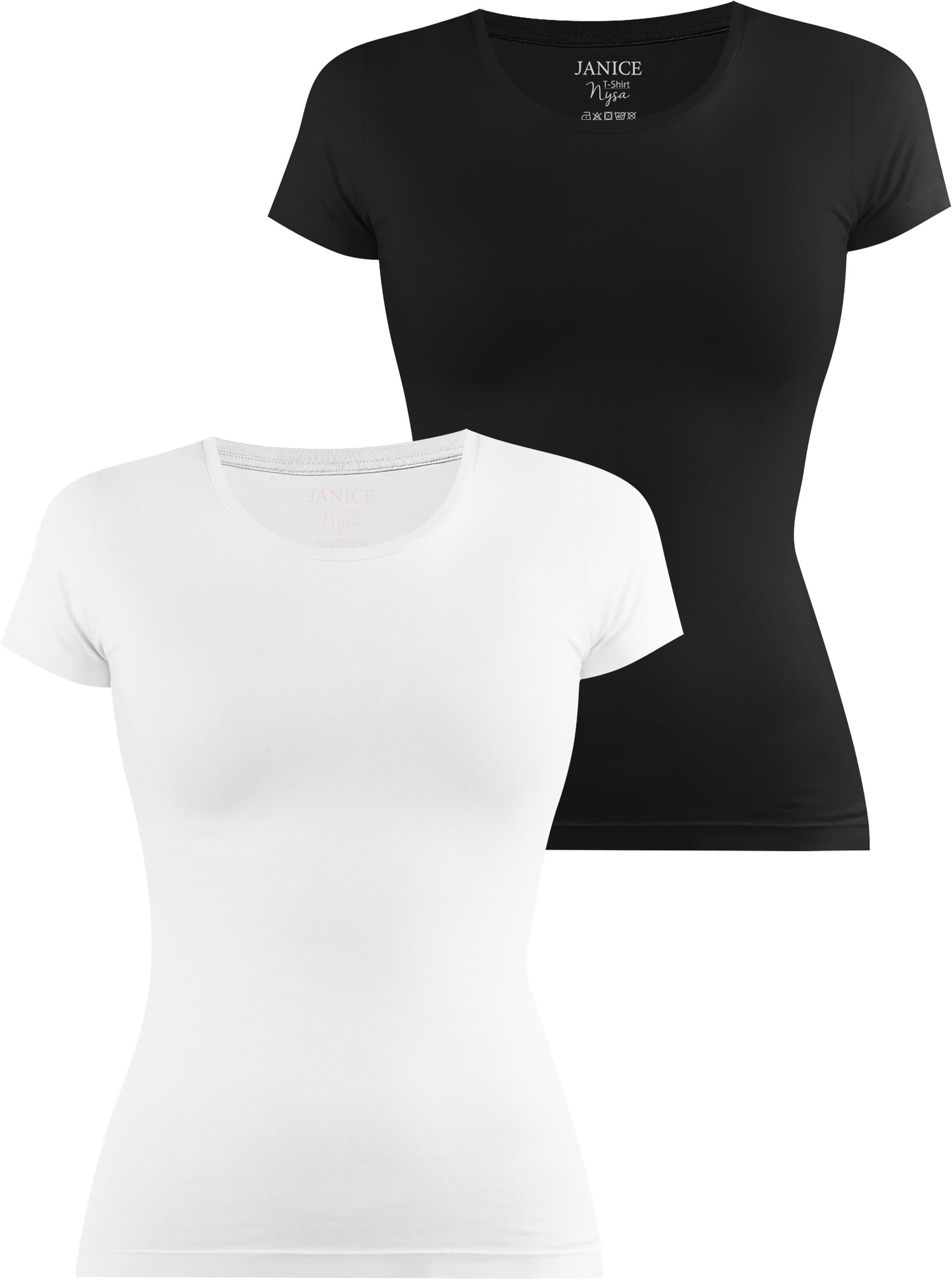 Kurzarmshirt 2 x Damen T-Shirt Nysa