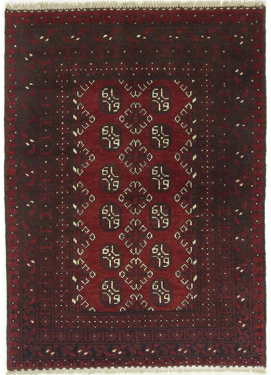 Orientteppich Afghan Akhche 105x146 Handgeknüpfter Orientteppich, Nain Trading, rechteckig, Höhe: 6 mm