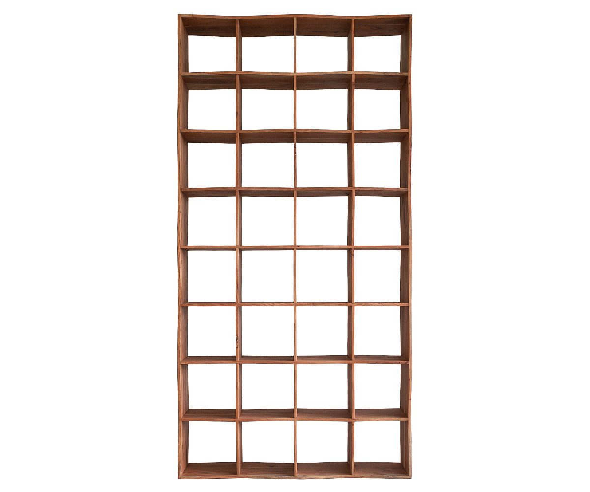 DELIFE Standregal Live-Edge, Akazie Natur 240x120 cm Massiv Baumkante