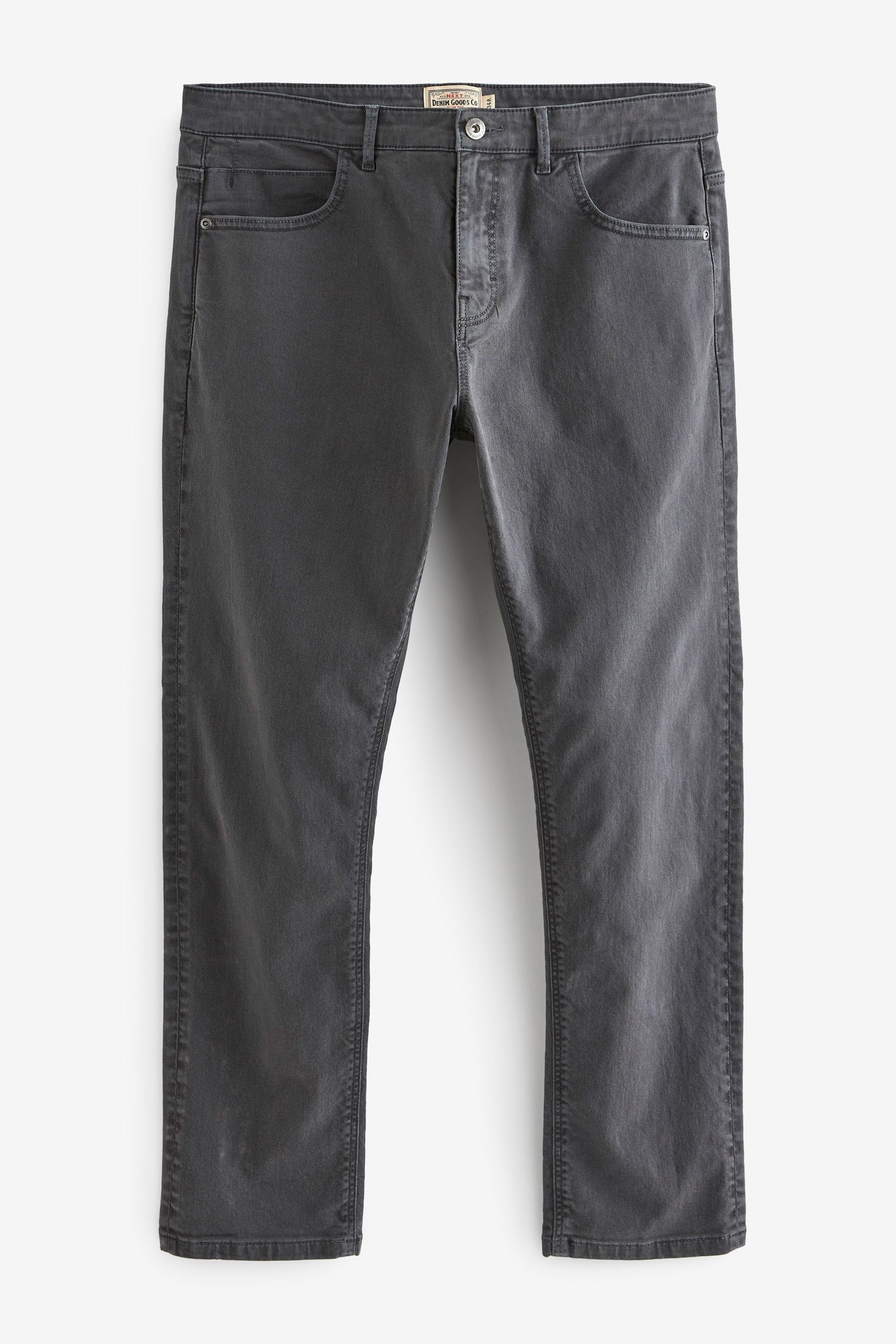 mit Next Slim-fit-Jeans Slim Stretch Fit Essential (1-tlg) Charcoal Grey Jeans