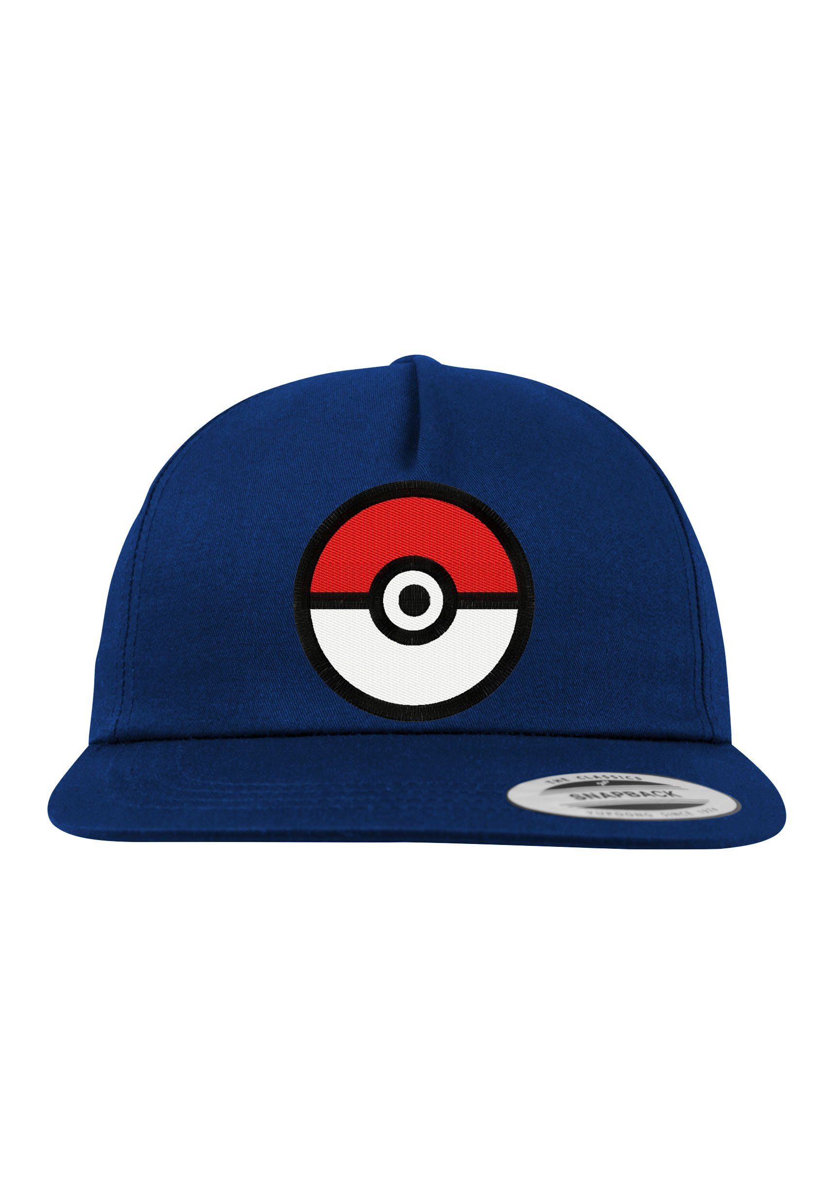 Youth Designz Baseball Cap Poke Ball 2D Kinder Cap mit modischer Logo Stickerei Navyblau