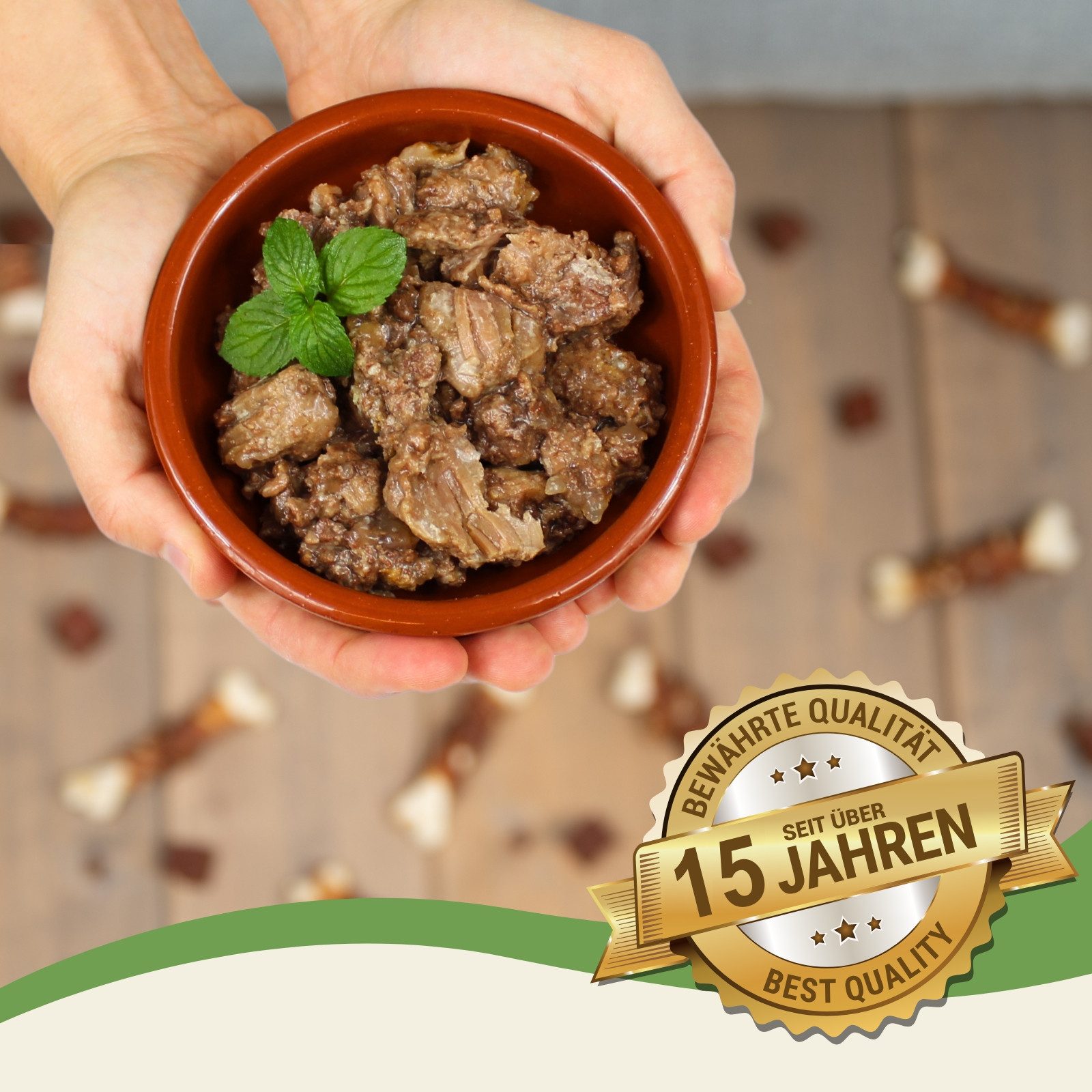Lecker.Pet 12 x 400 g Lecker.Pet® Josie's 100 % Muskelfleisch Rind Hundefutter Rind, Ergänzungsfutter für: Hund