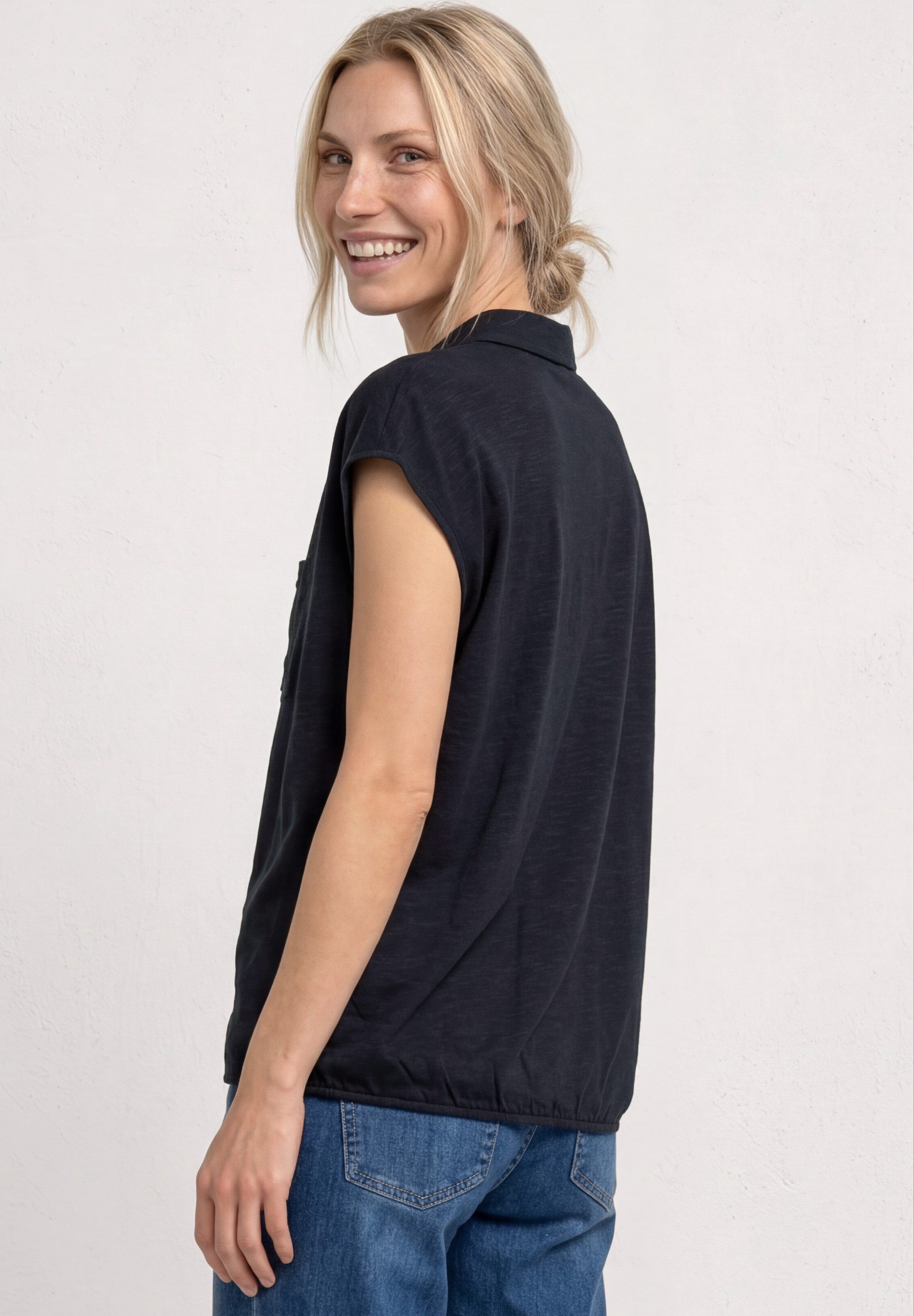 STREET ONE T-Shirt mit geschlitztem Rundhalsausschnitt – Bild 2 von 5