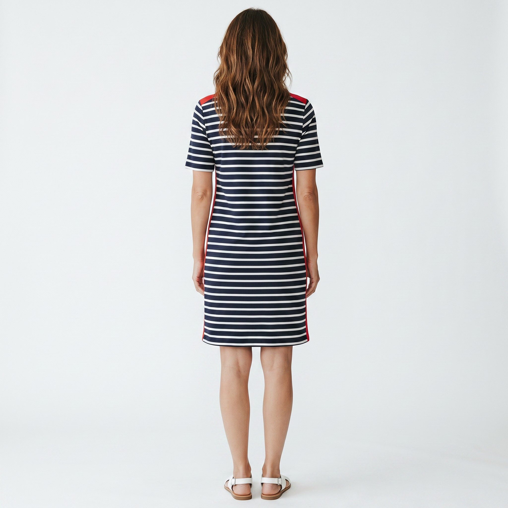 Estefania for woman Sommerkleid 198-5200 im Marine-Look mit roter Blende Kontrastblende