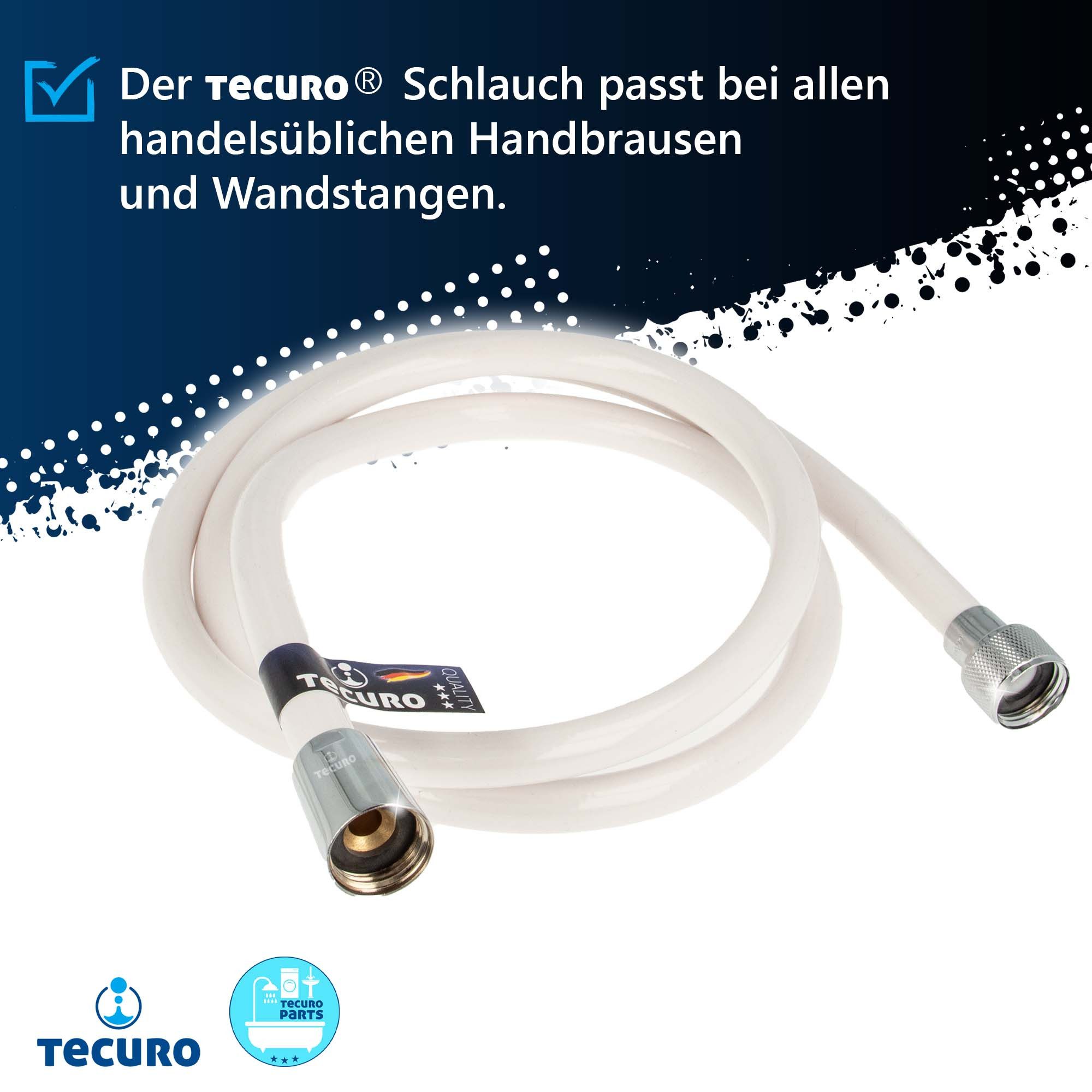 tecuro Brauseschlauch Brauseschlauch EASY, weiß/chrom, Made günstig online kaufen