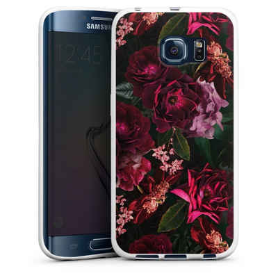 DeinDesign Handyhülle »Rose Blumen Blume Dark Red and Pink Flowers«, Samsung Galaxy S6 Edge Silikon Hülle Bumper Case Handy Schutzhülle
