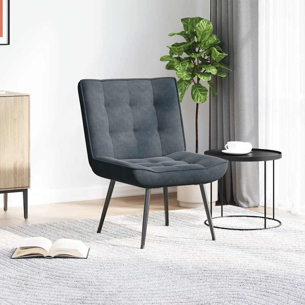 vidaXL Stuhl Relaxsessel Dunkelgrau 64x74x84 cm Samt