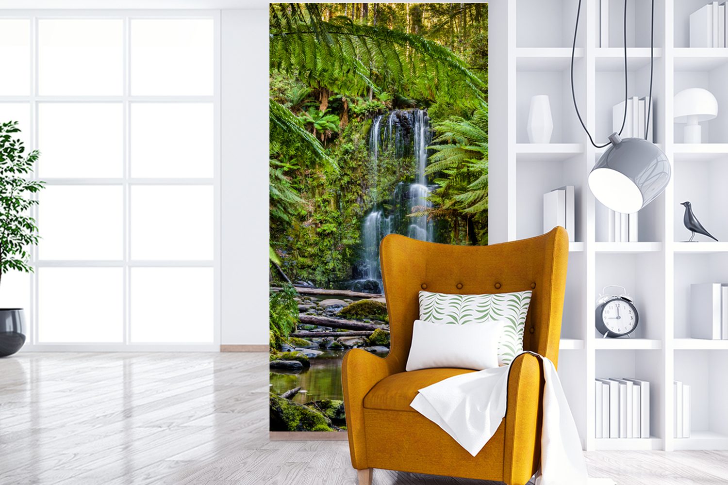 Regenwäldern Fototapete bedruckt, von den für Fototapete Matt, tief Küche, Wohnzimmer MuchoWow Victoria, Wasserfälle in Schlafzimmer St), (2 Vliestapete