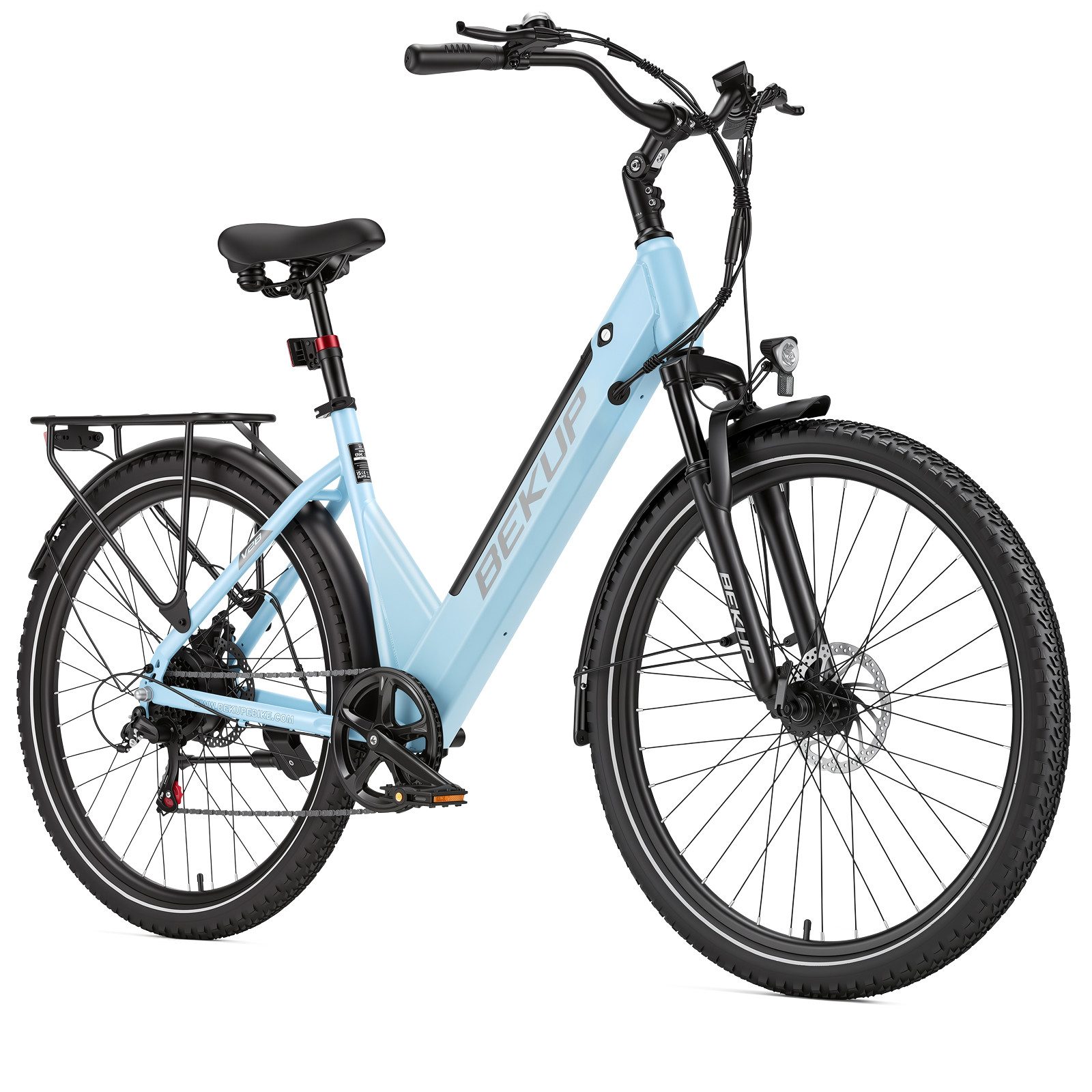 BEKUP E-Bike Cityrad V28 28 Zoll E-Bike Cityrad für Damen und Herren, bis 75 km Reichweite, 7 Gang Shimano Shimano Tourney TZ Schaltwerk, …