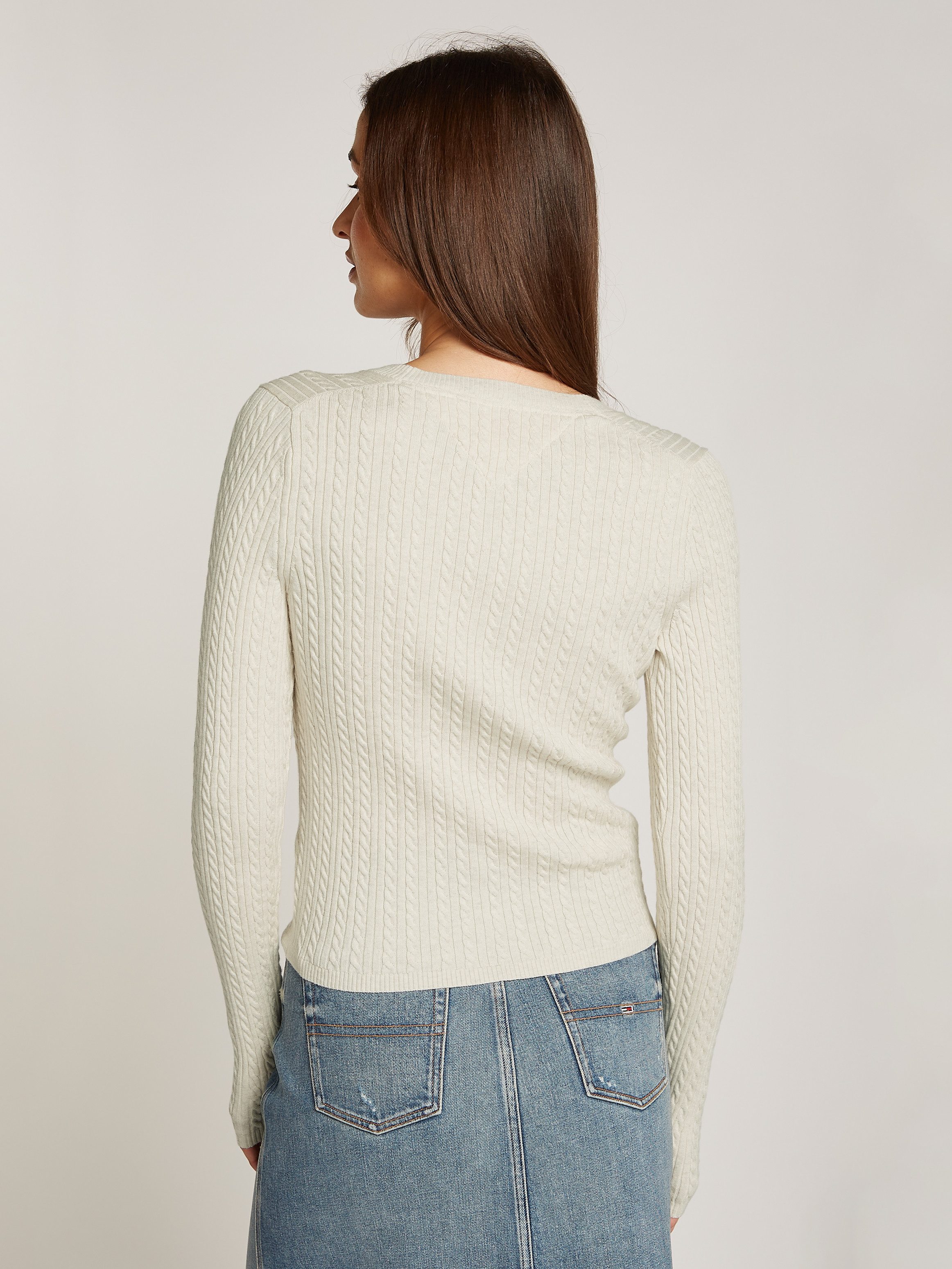 Tommy Jeans Strickjacke TJW CABLE ESSENTIAL günstig online kaufen
